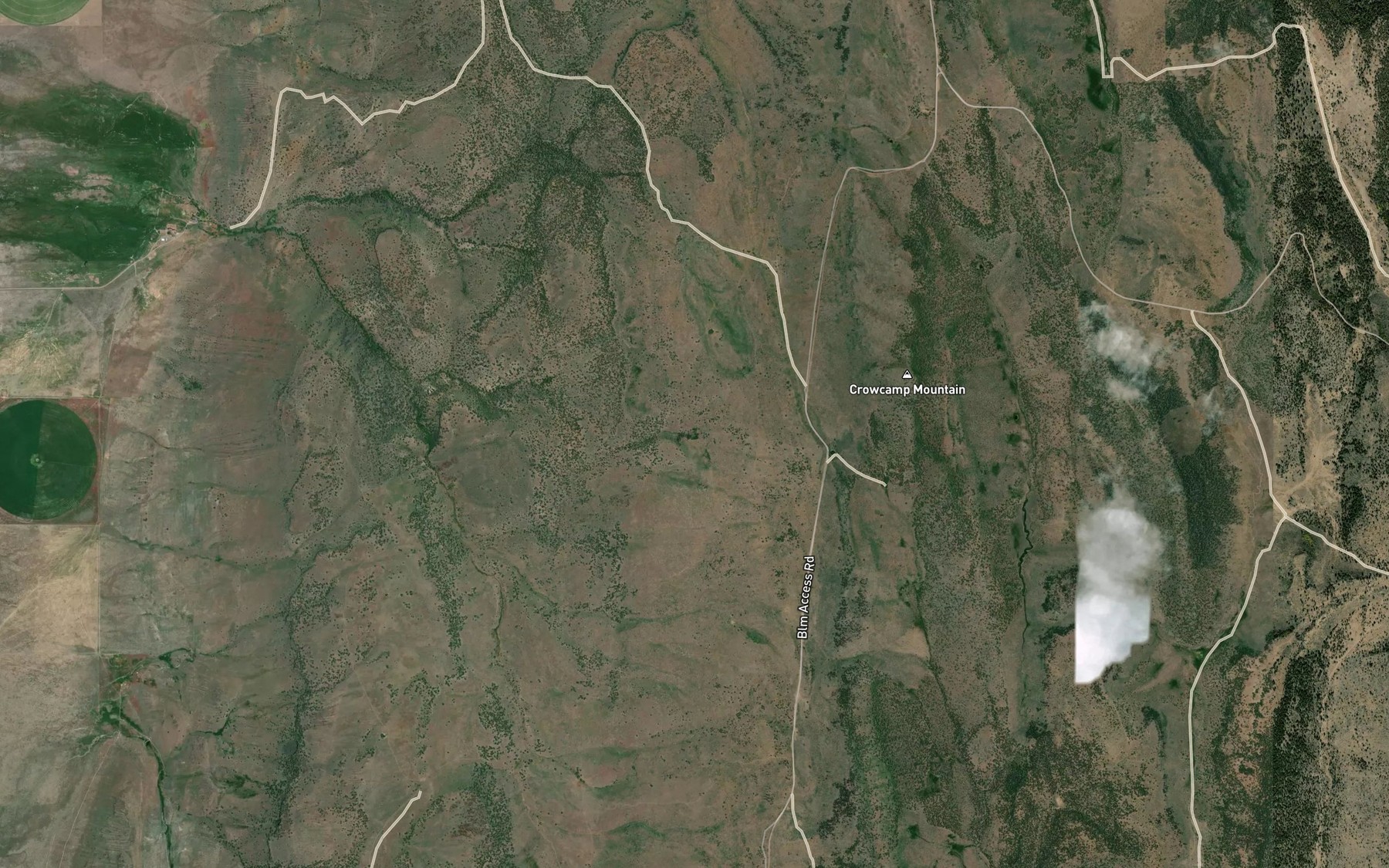 Satellite map of the Rector Spring
