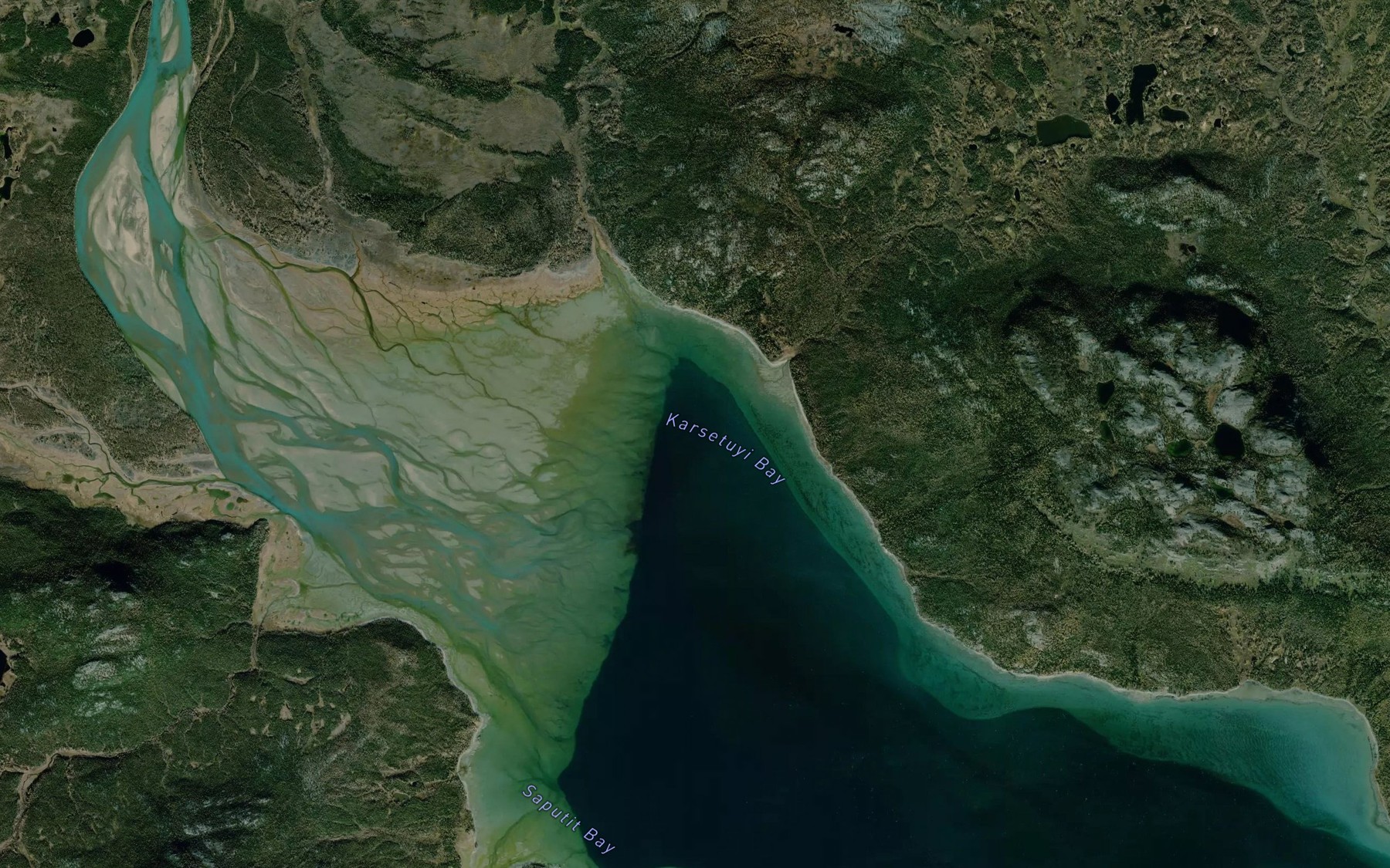Satellite map of the Karsetuyi Bay