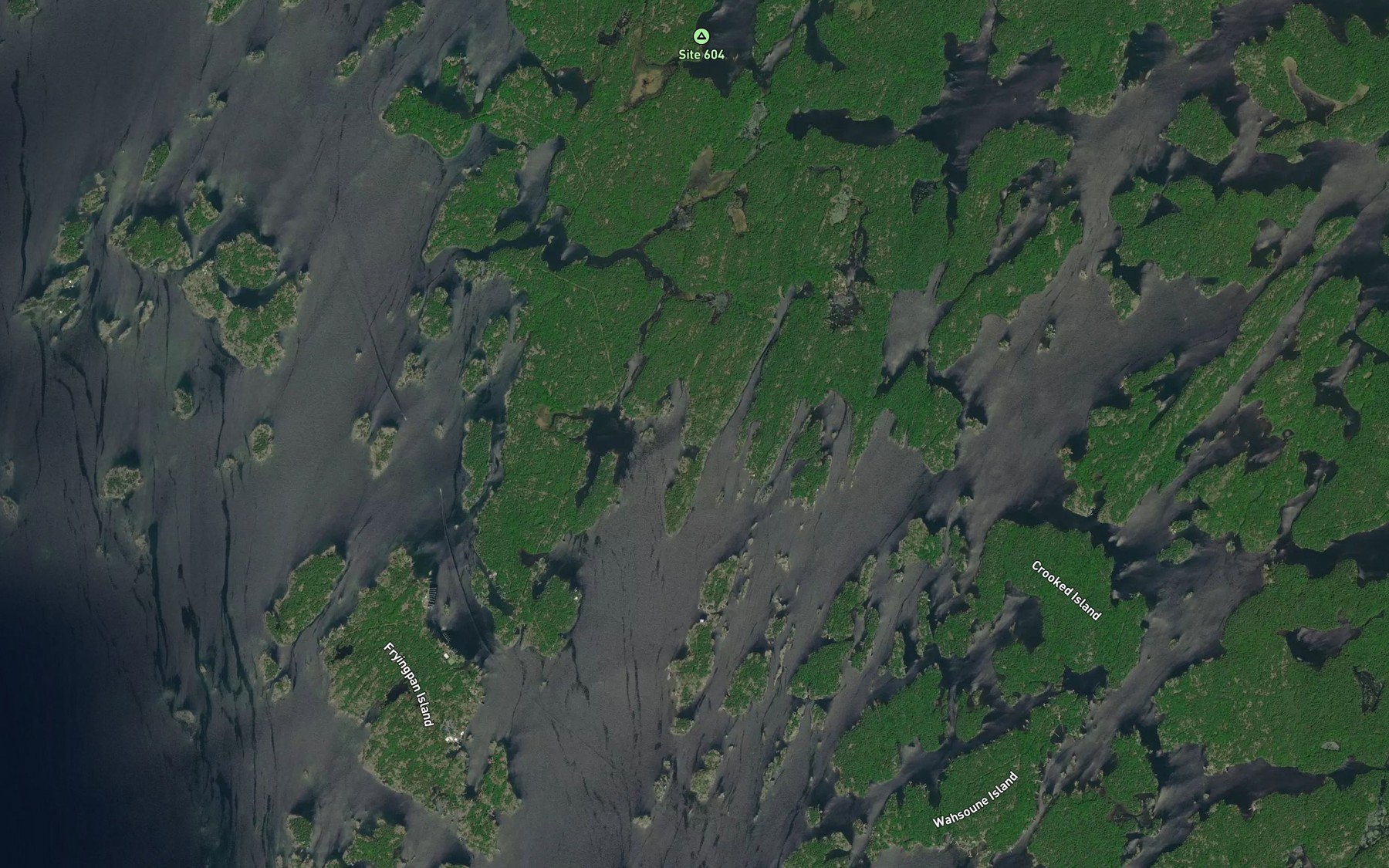 Satellite map of the Garden Channel