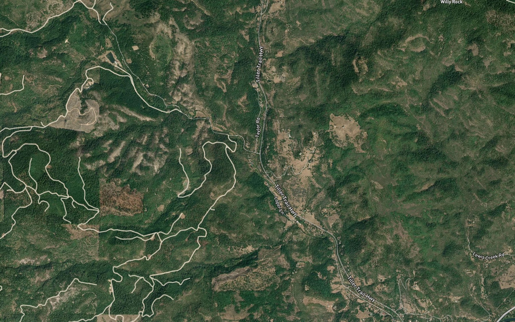 Satellite map of the West Fork Trail Creek