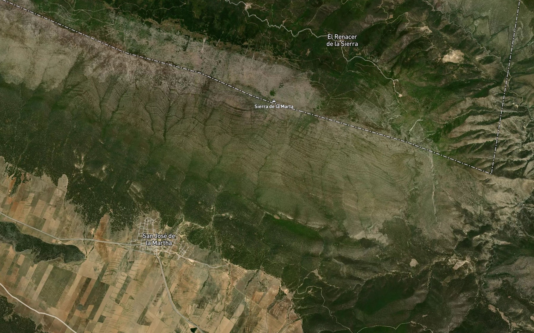 Satellite map of the El Agua de Don Luis