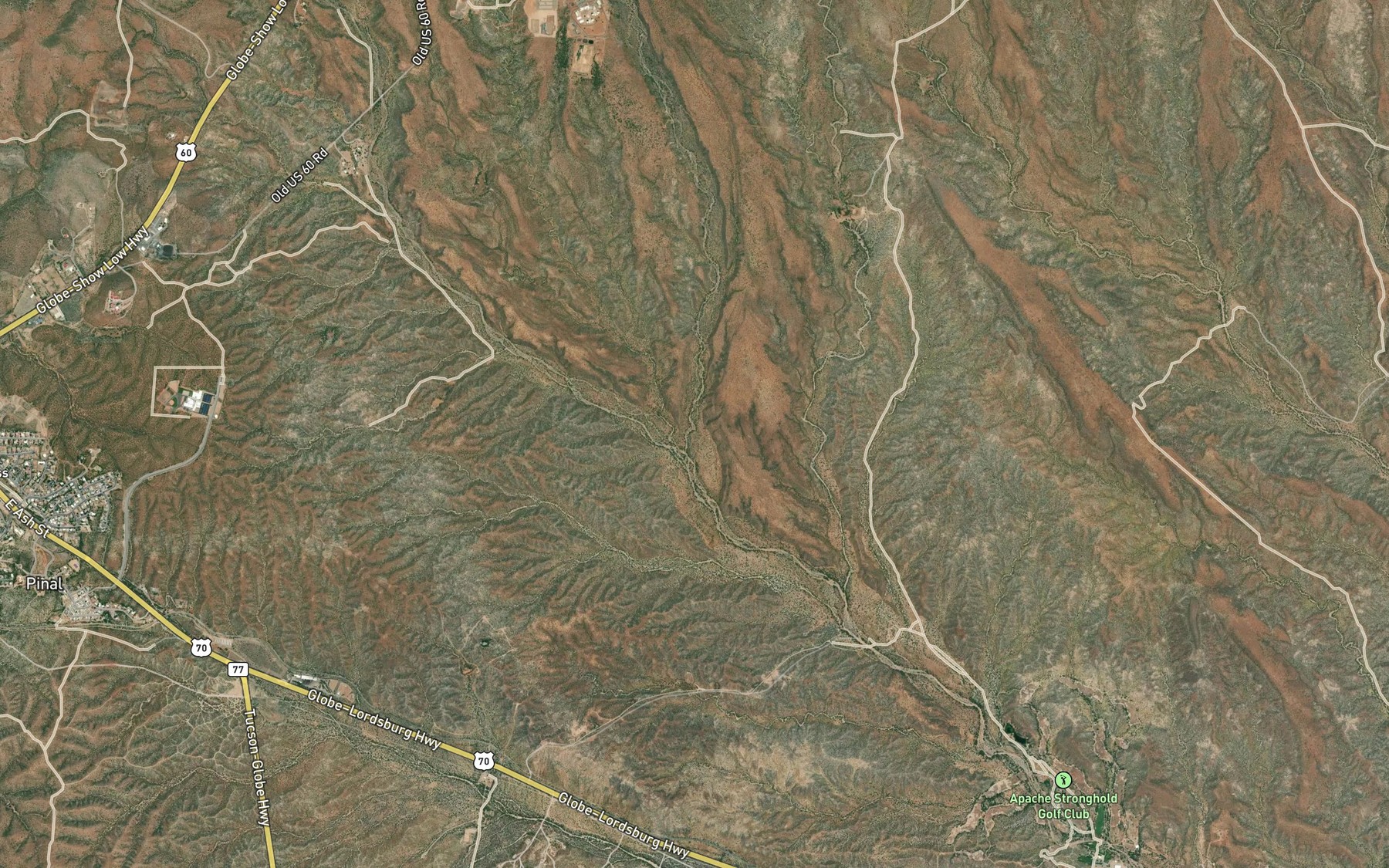 Satellite map of the Cammerman Wash