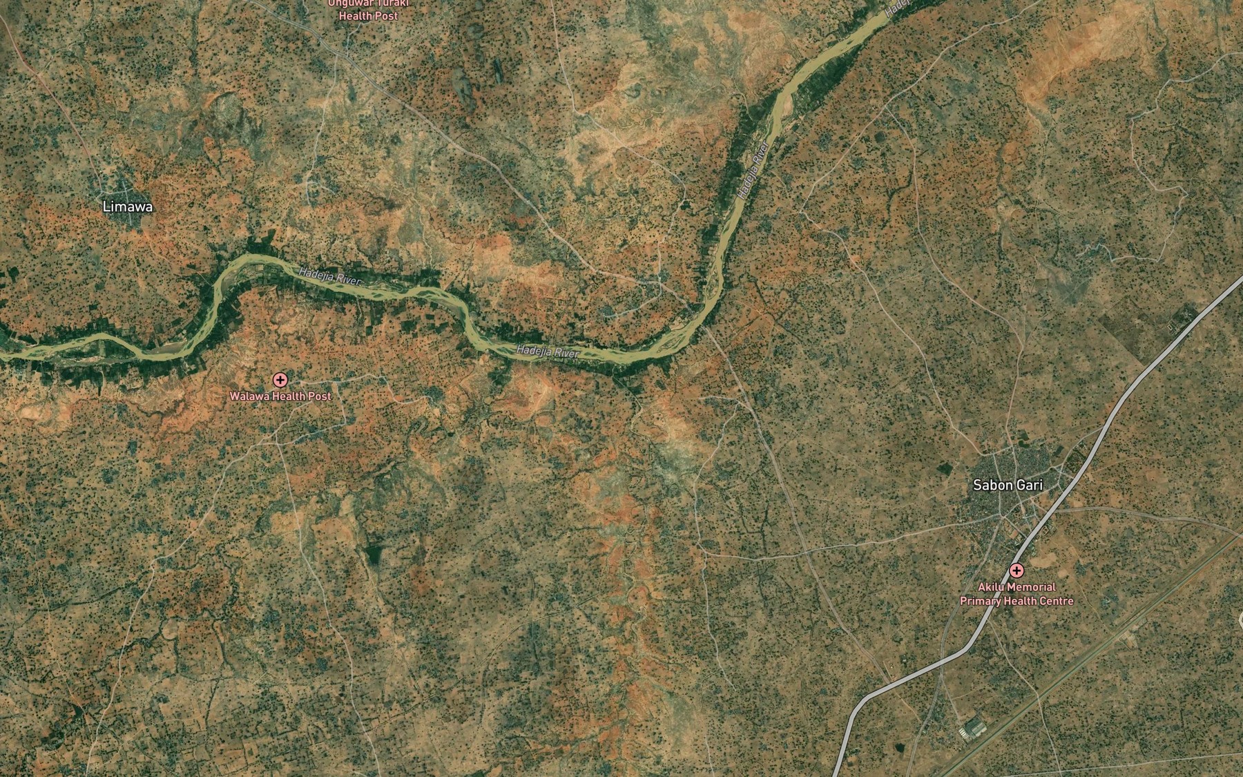 Satellite map of the River Dumi