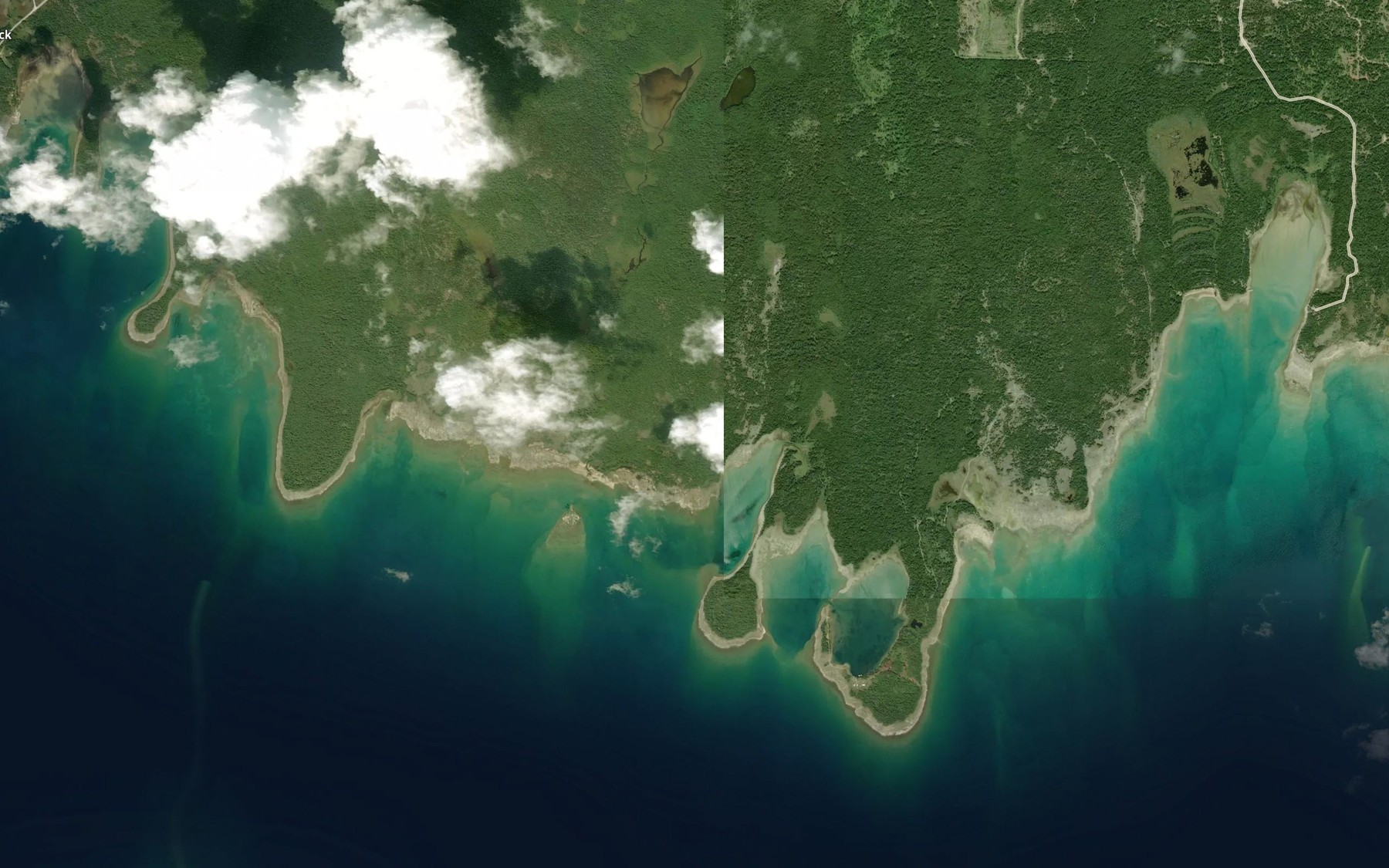 Satellite map of the Fisher Bay