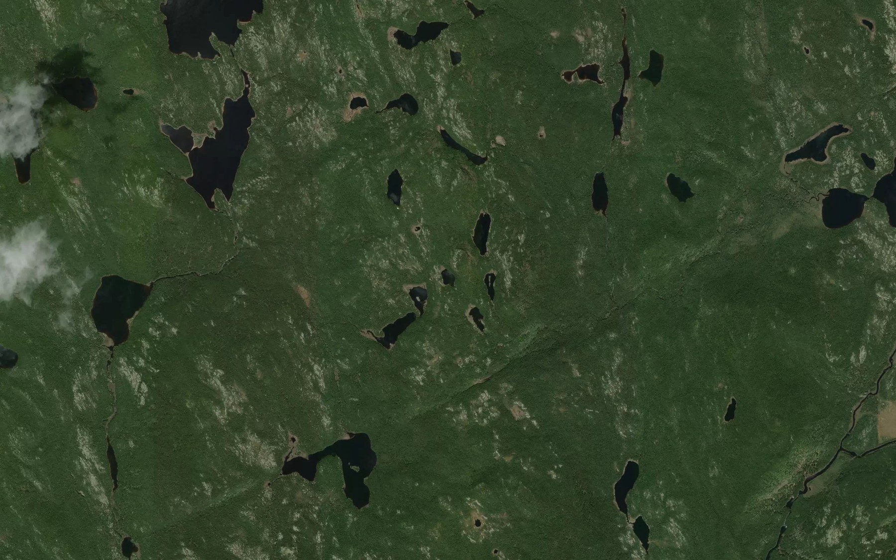 Satellite map of the Lac Sinette