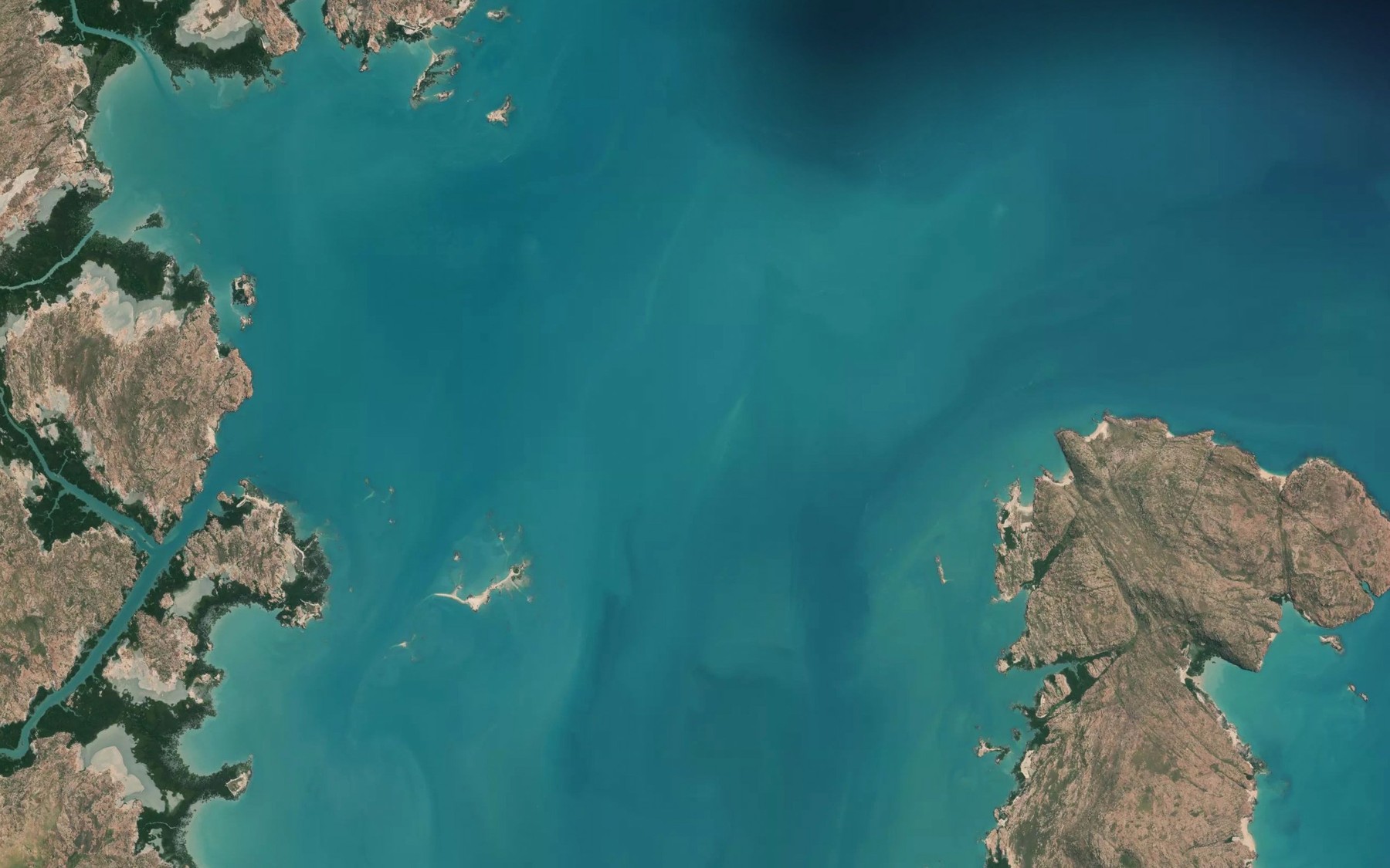 Satellite map of the Walmesly Bay