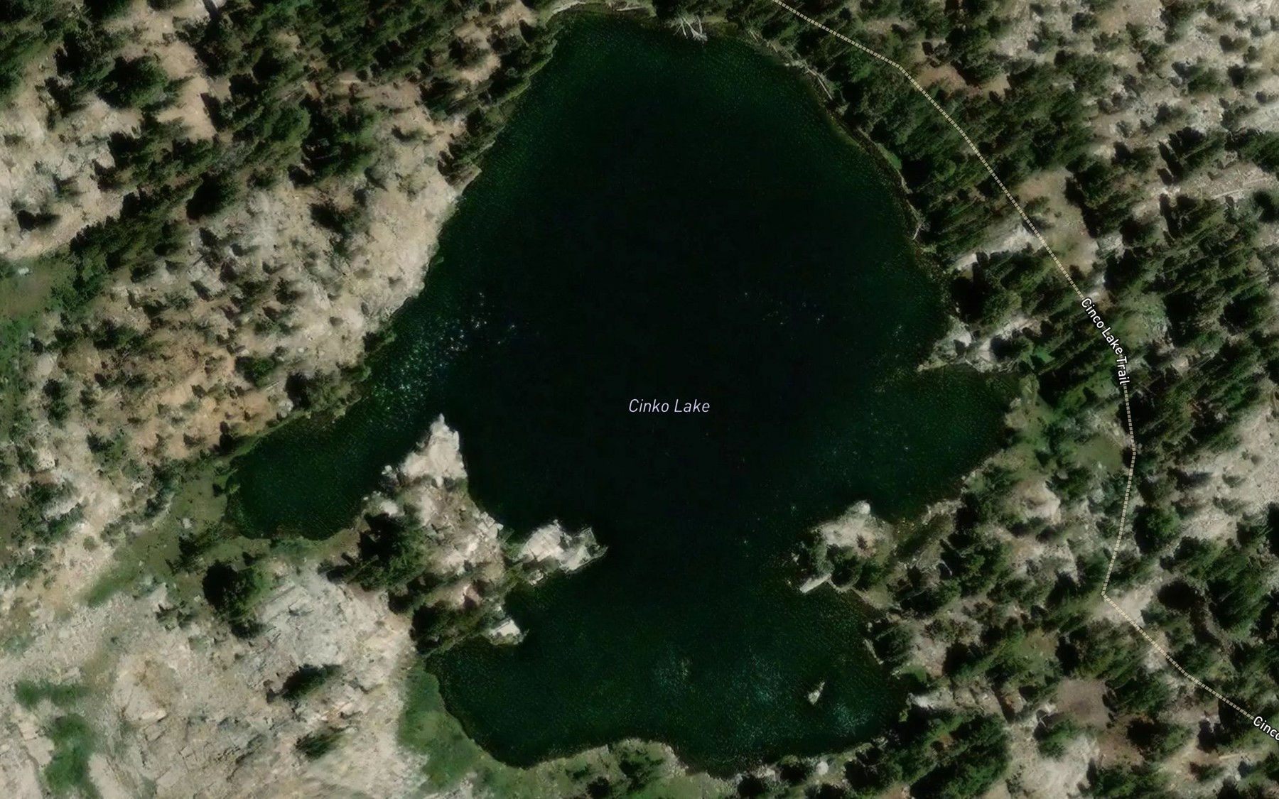 Satellite map of the Cinko Lake