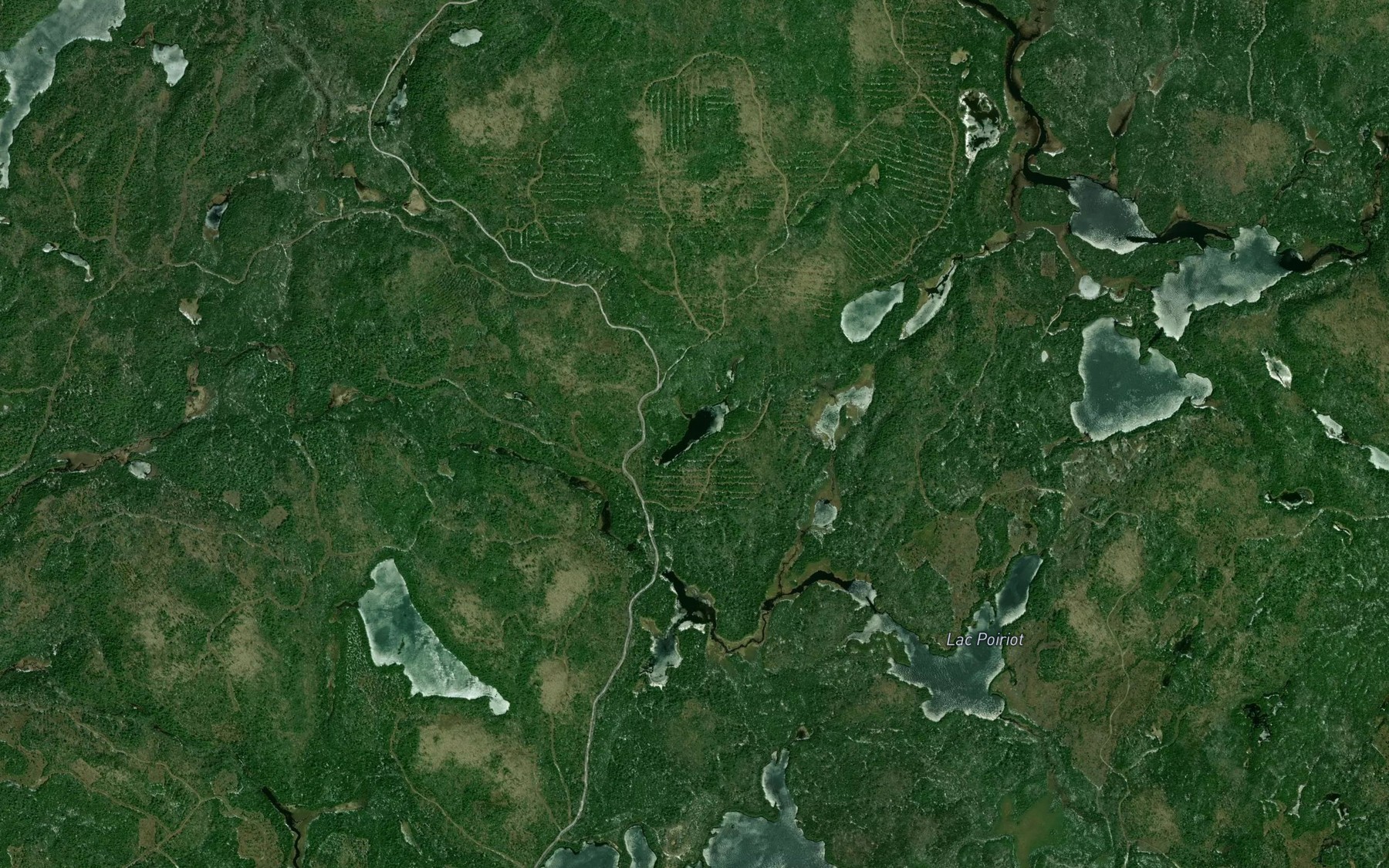 Satellite map of the Lac Hudson