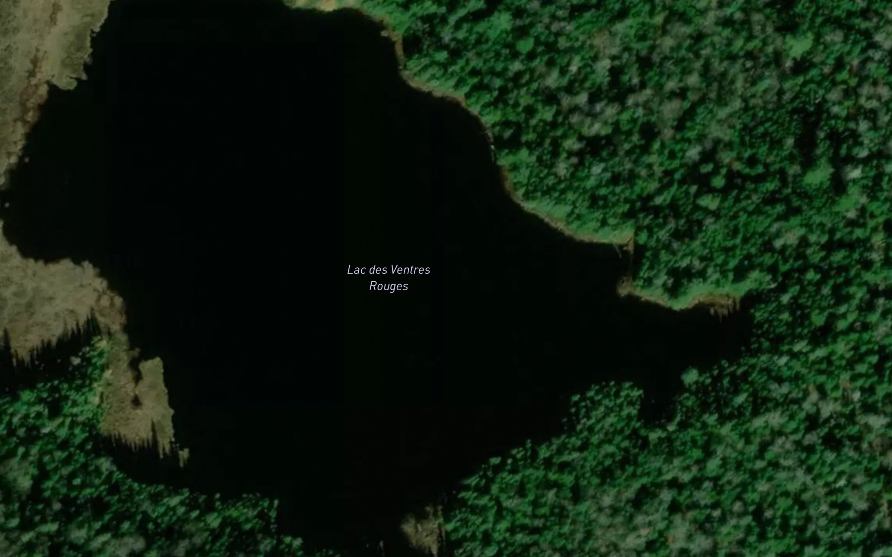 Satellite map of the Lac des Ventres Rouges