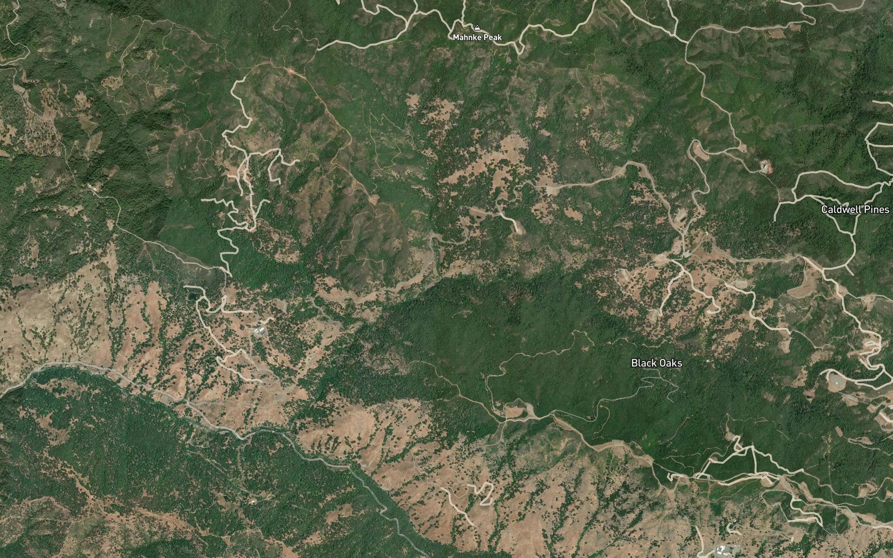 Satellite map of the Hummingbird Creek