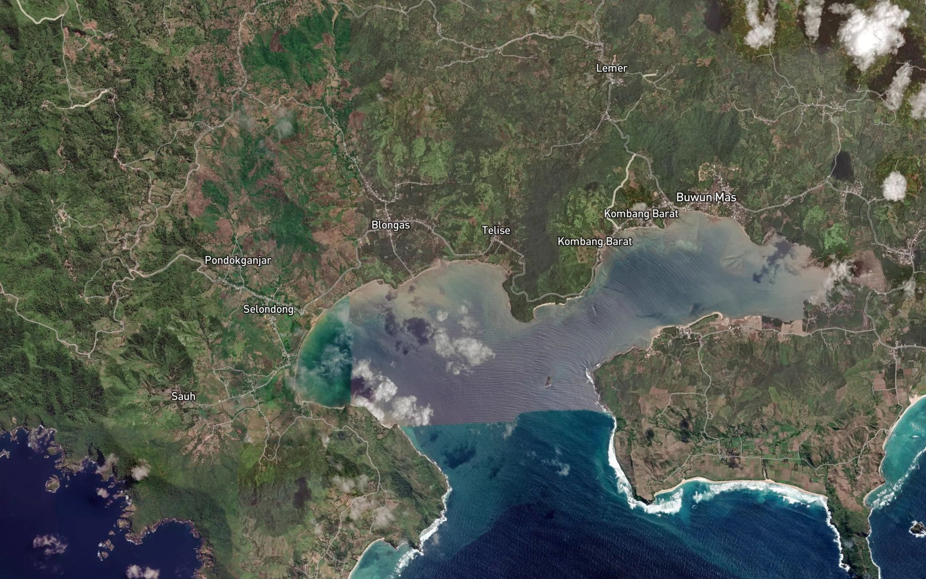 Satellite map of the Teluk Blongas
