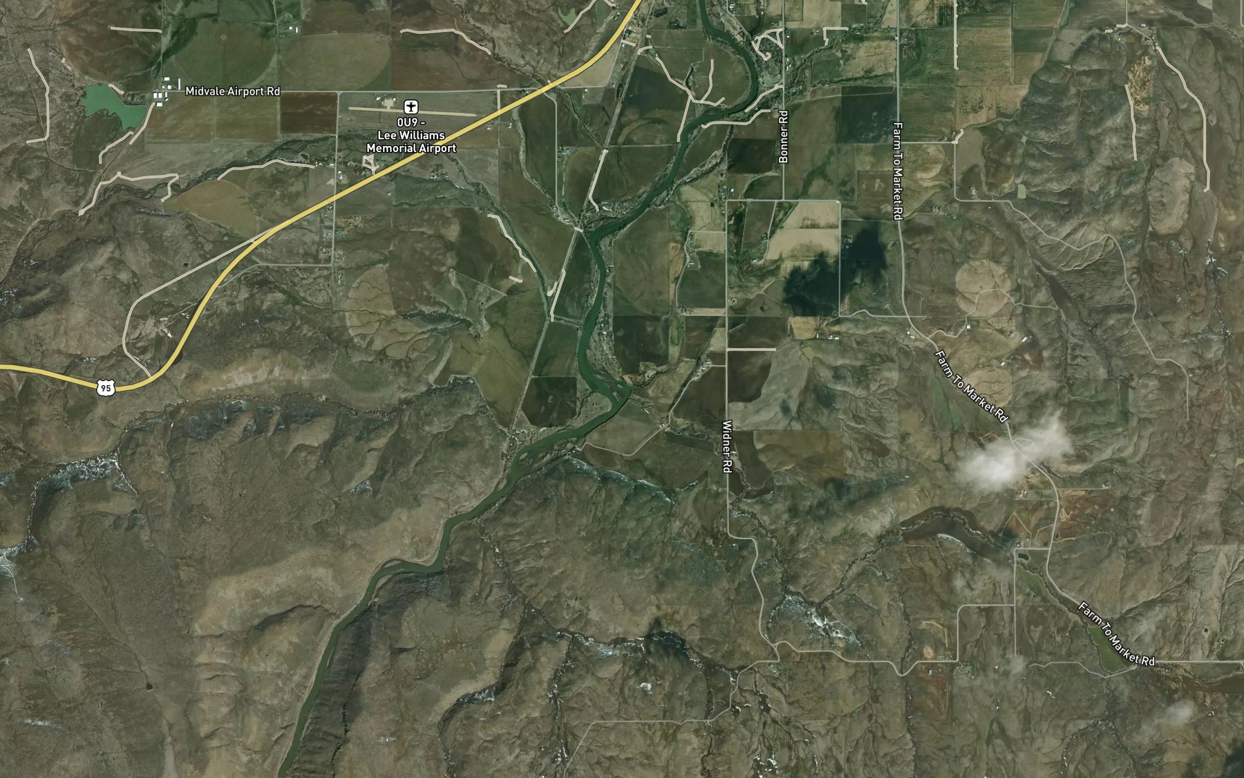 Satellite map of the Banner Creek