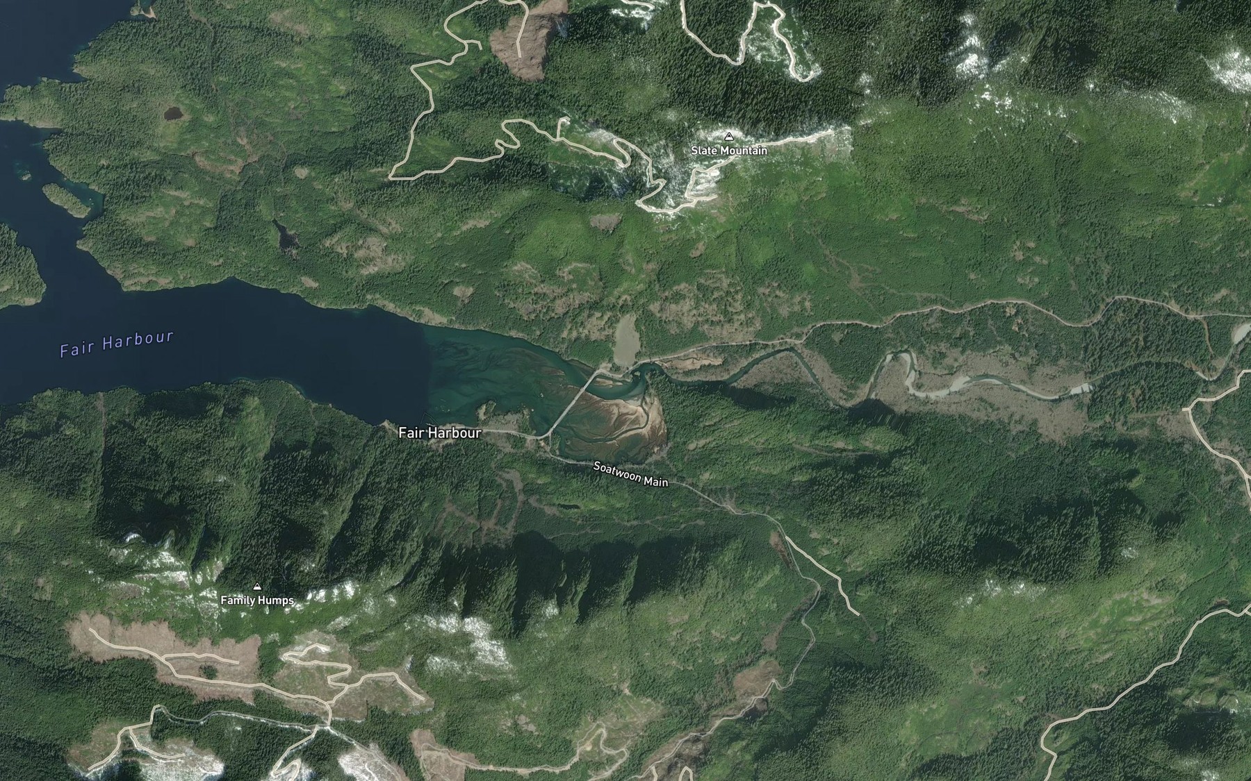 Satellite map of the Kaouk River