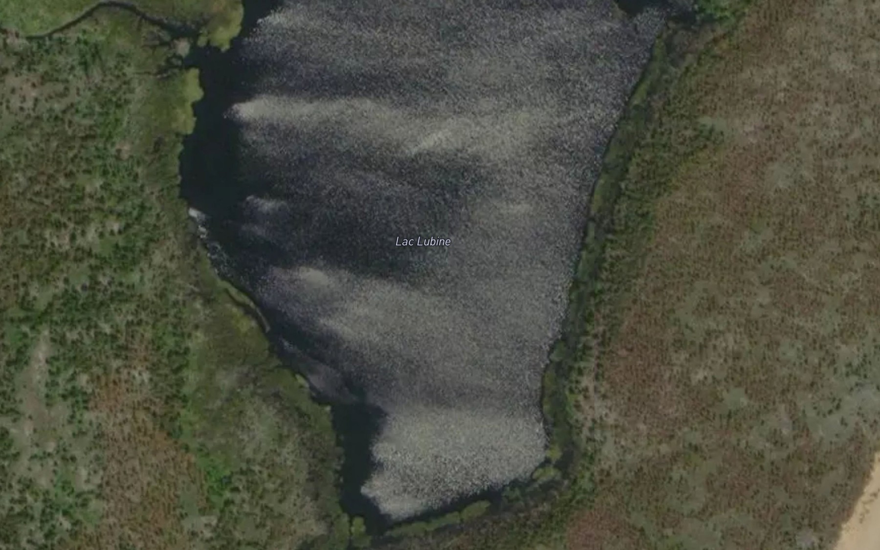 Satellite map of the Lac Lubine
