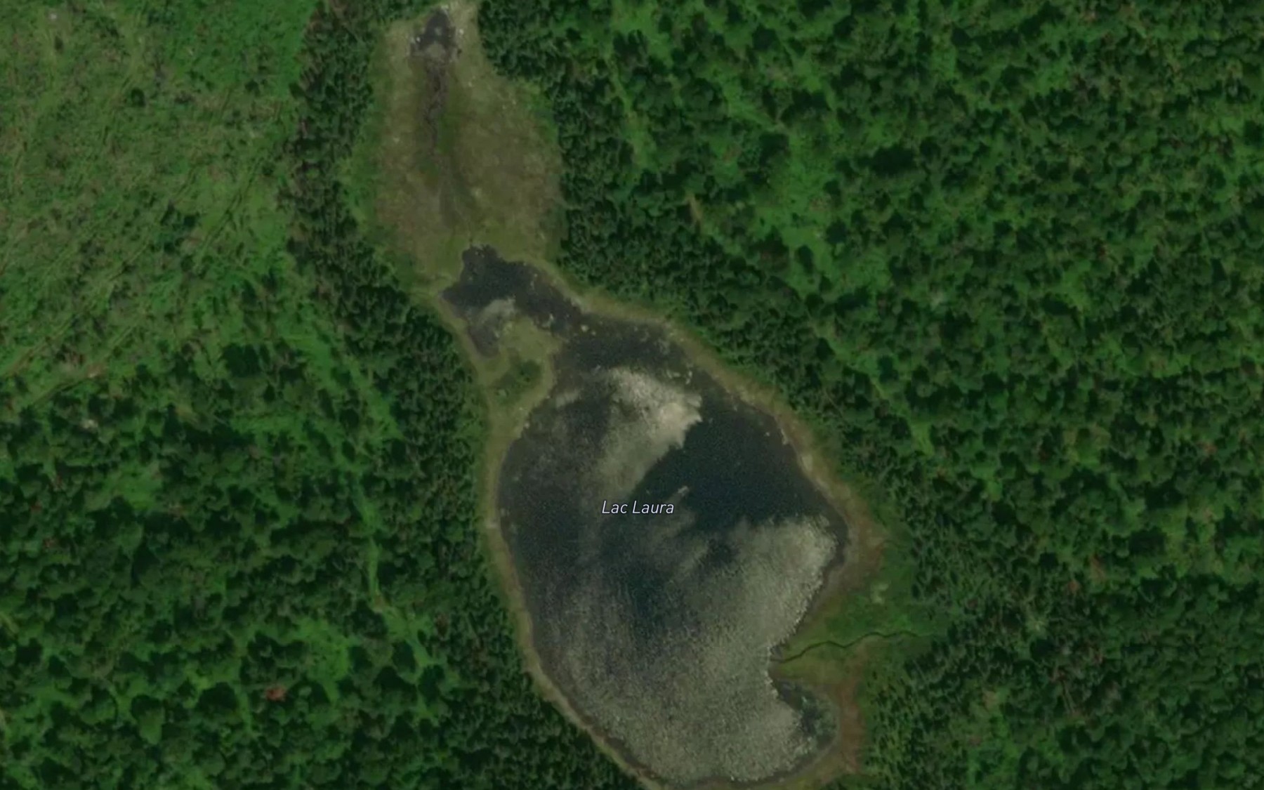 Satellite map of the Lac Laura