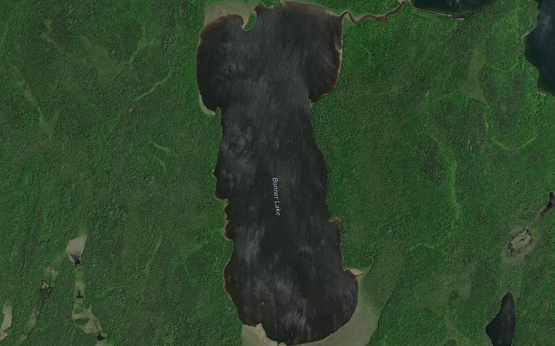 Satellite map of the Bonner Lake