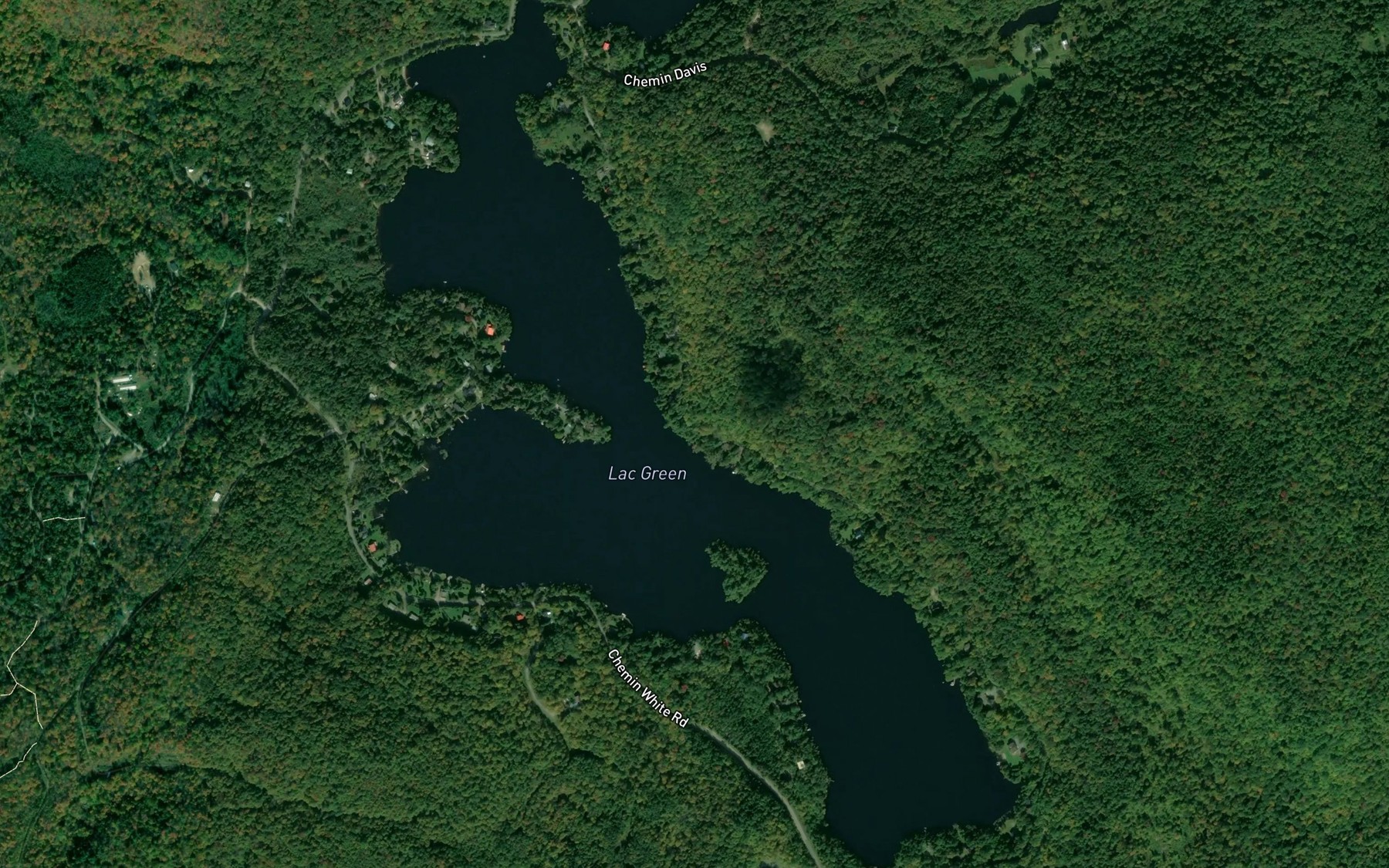 Satellite map of the Lac Green