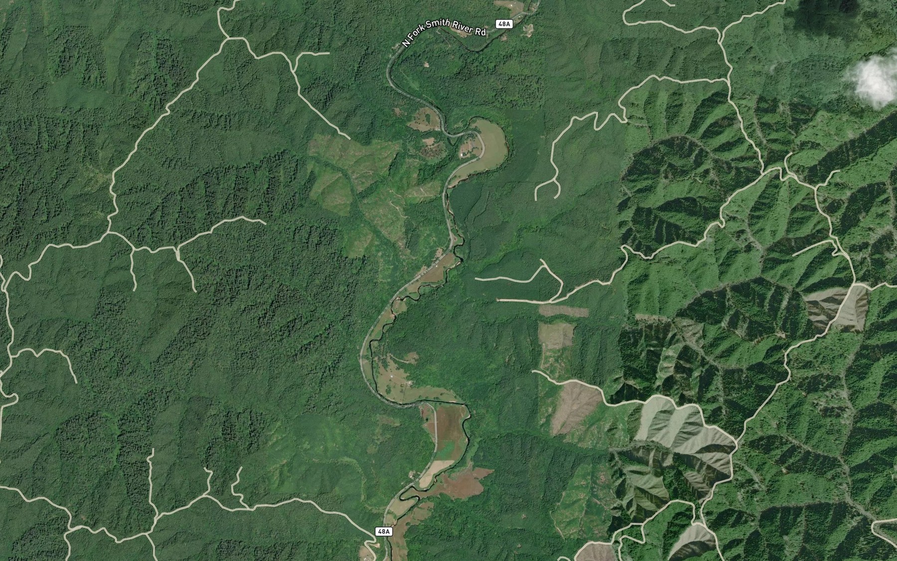 Satellite map of the Georgia Creek