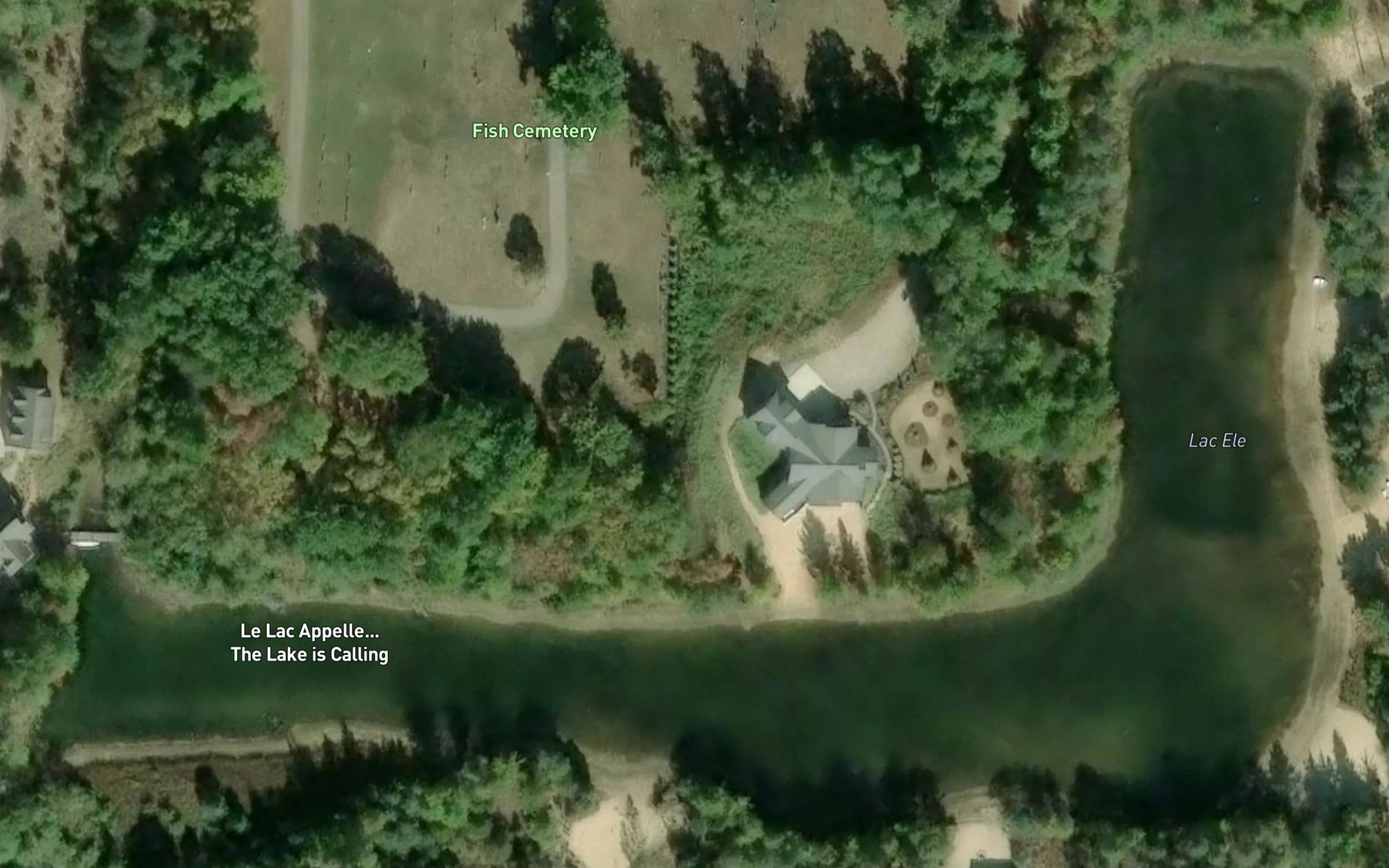 Satellite map of the Lac Ele