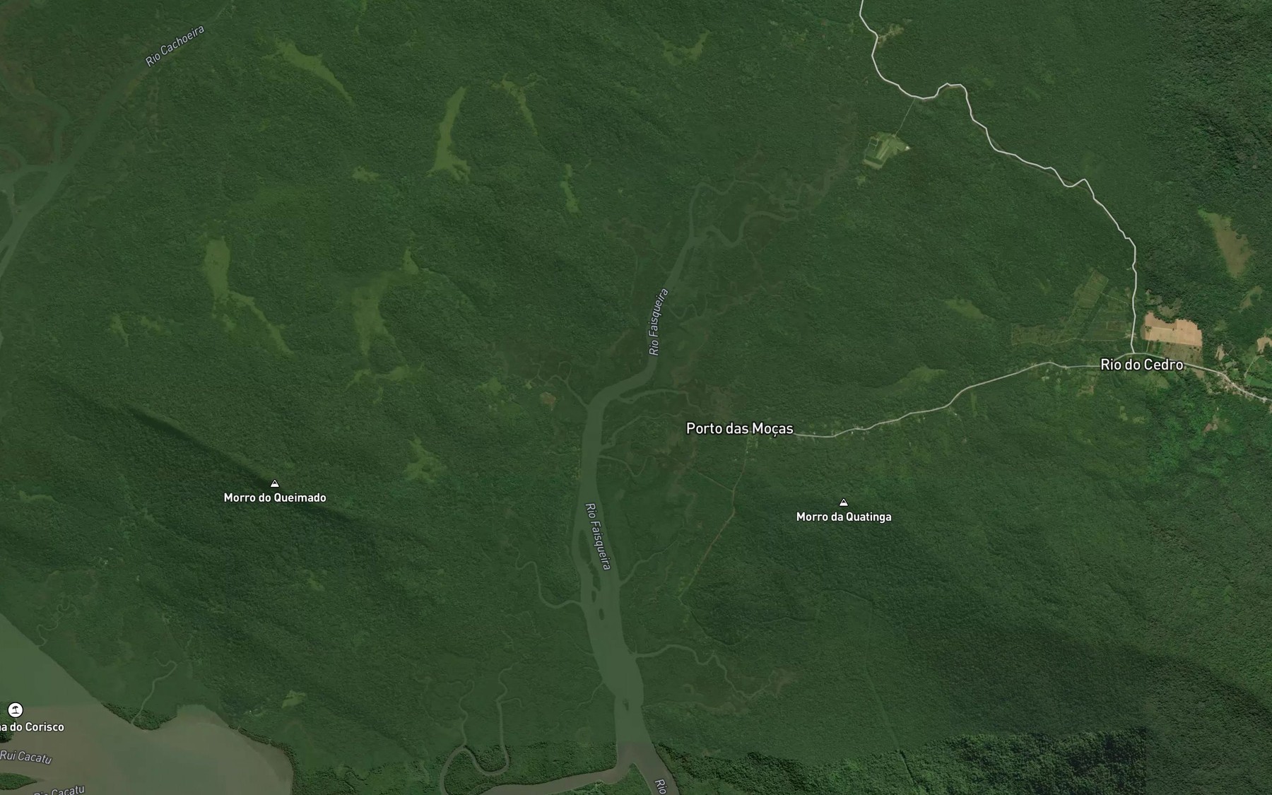Satellite map of the Rio do Cedro