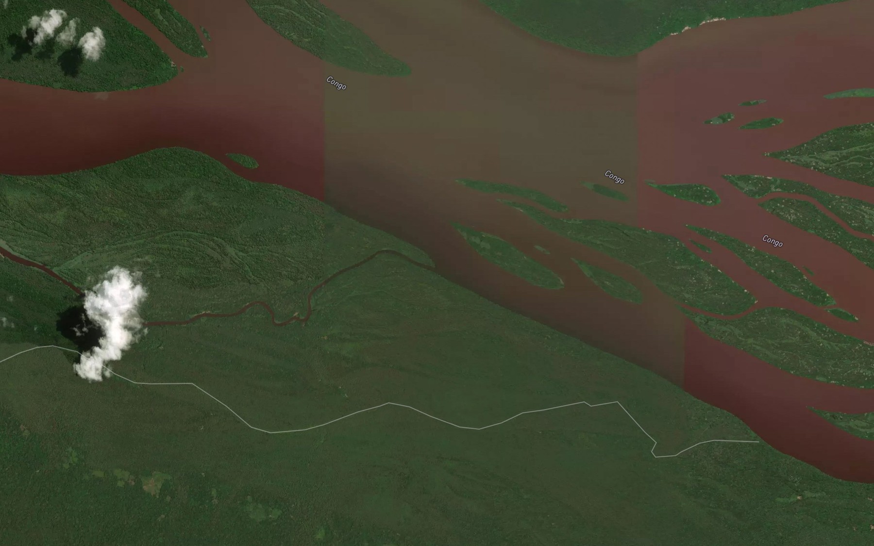 Satellite map of the Lowekama