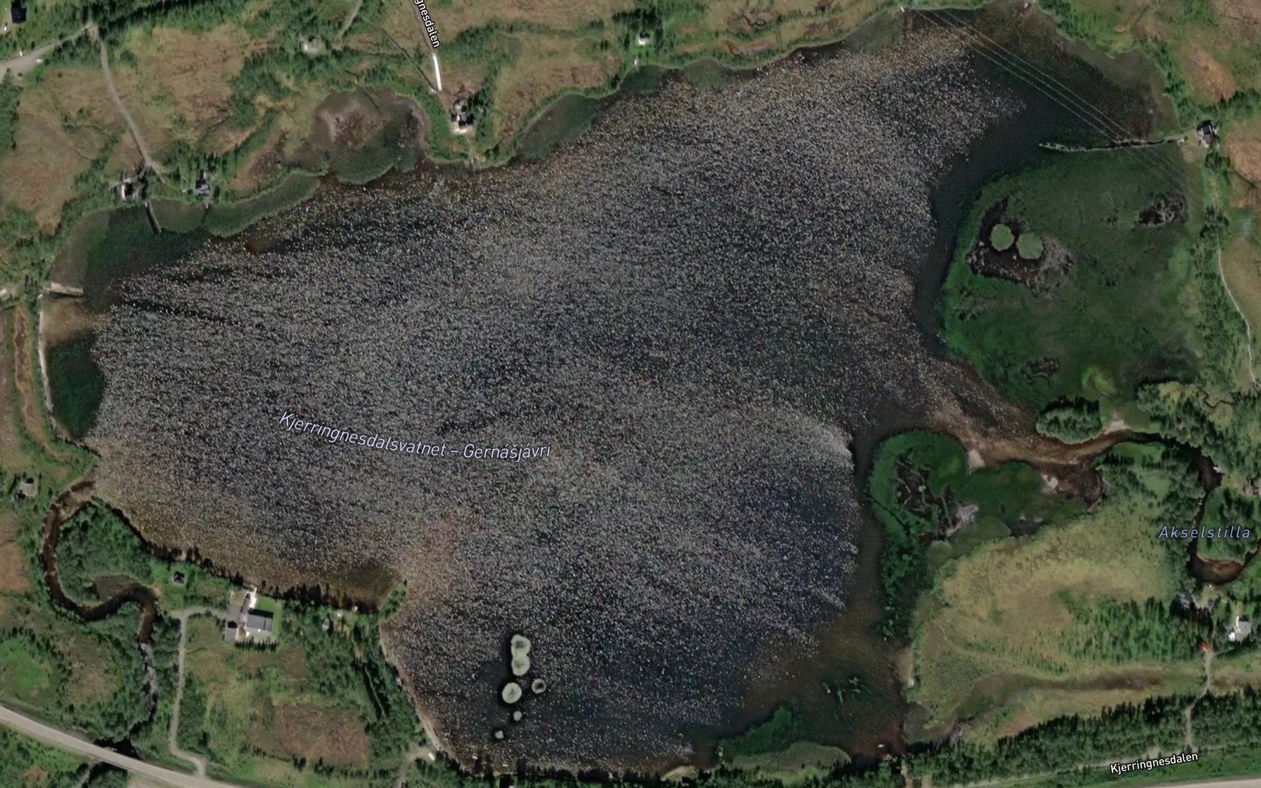 Satellite map of the Kjerringnesdalsvatnet