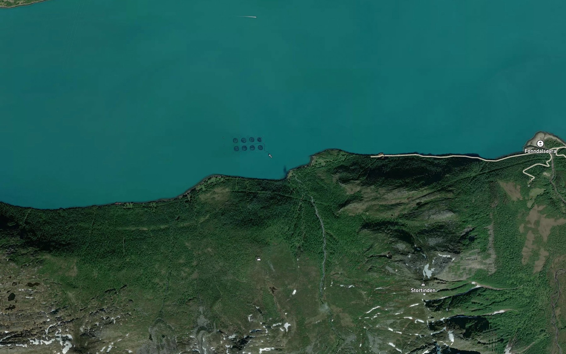Satellite map of the Molnvika
