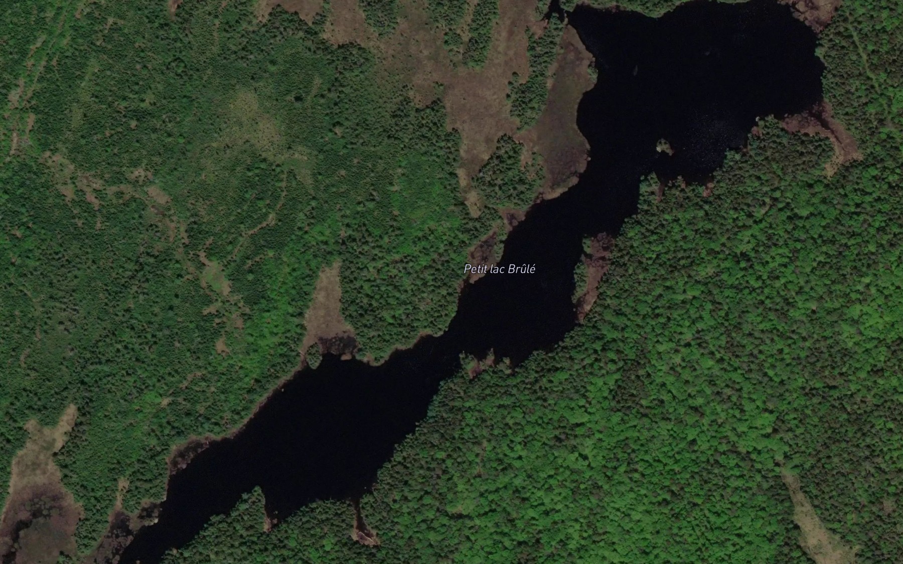 Satellite map of the Petit lac Brule