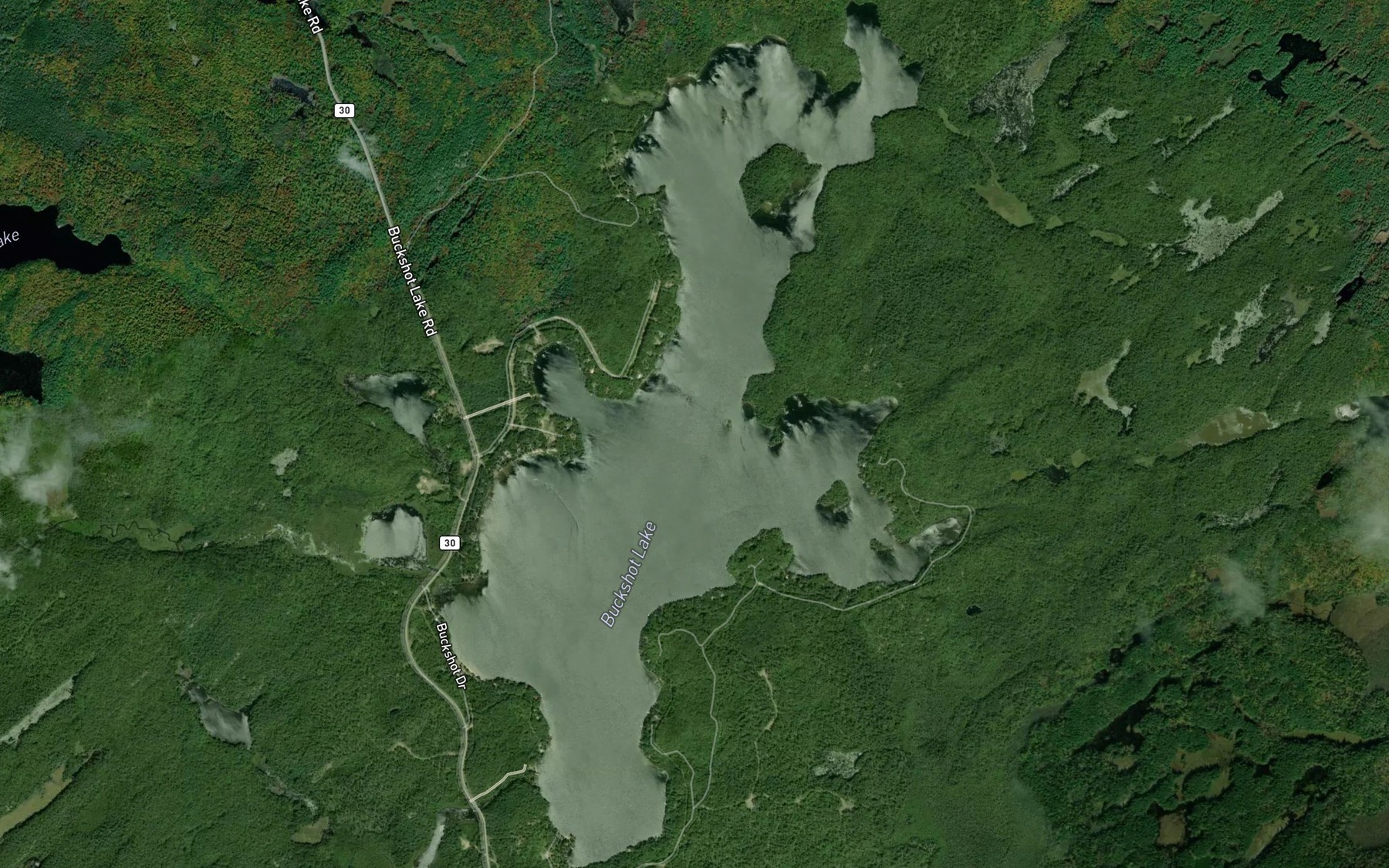 Satellite map of the Buckshot Lake