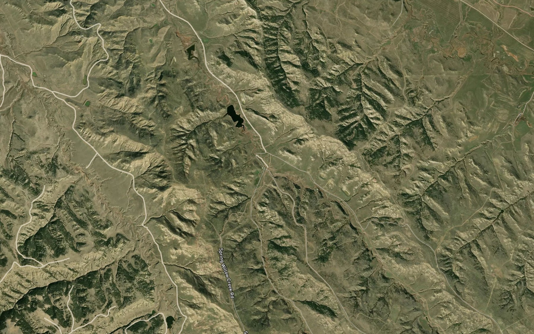 Satellite map of the West Fork Little Badger Creek