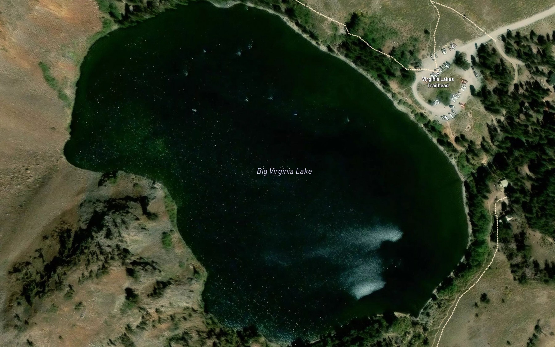Satellite map of the Big Valley Lake