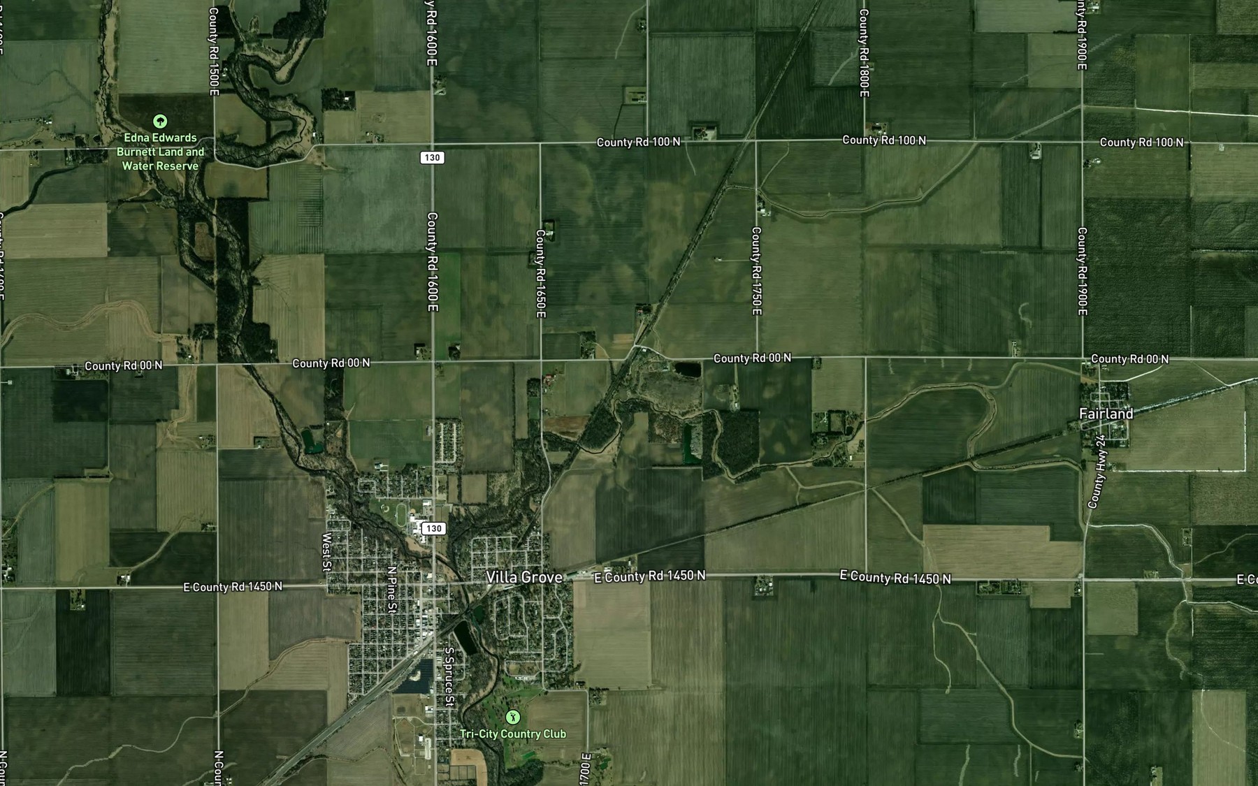 Satellite map of the Long Point Slough