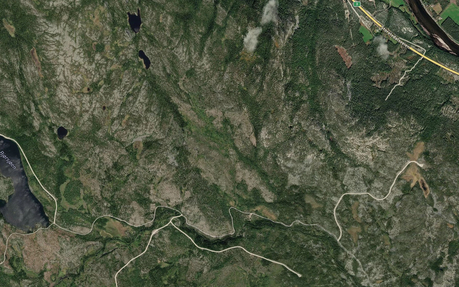Satellite map of the Nybubekken
