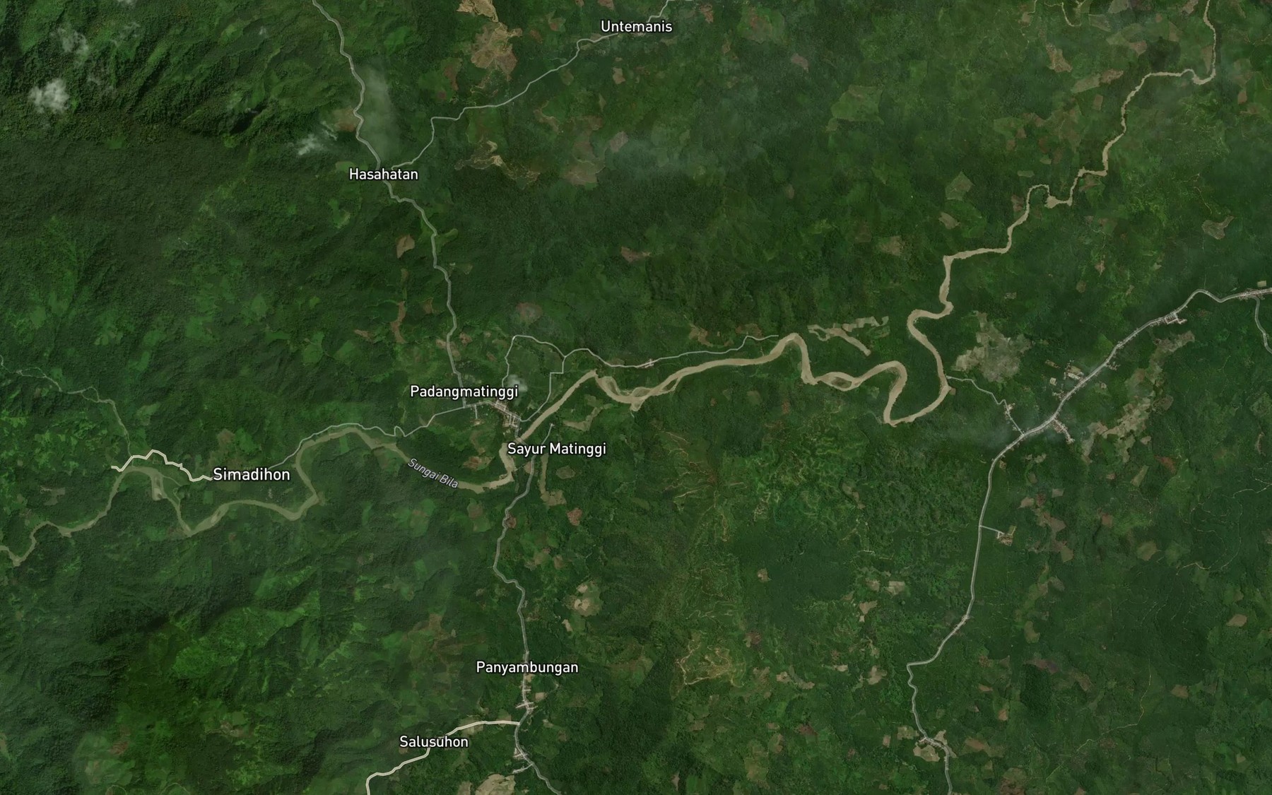Satellite map of the Aek Malino