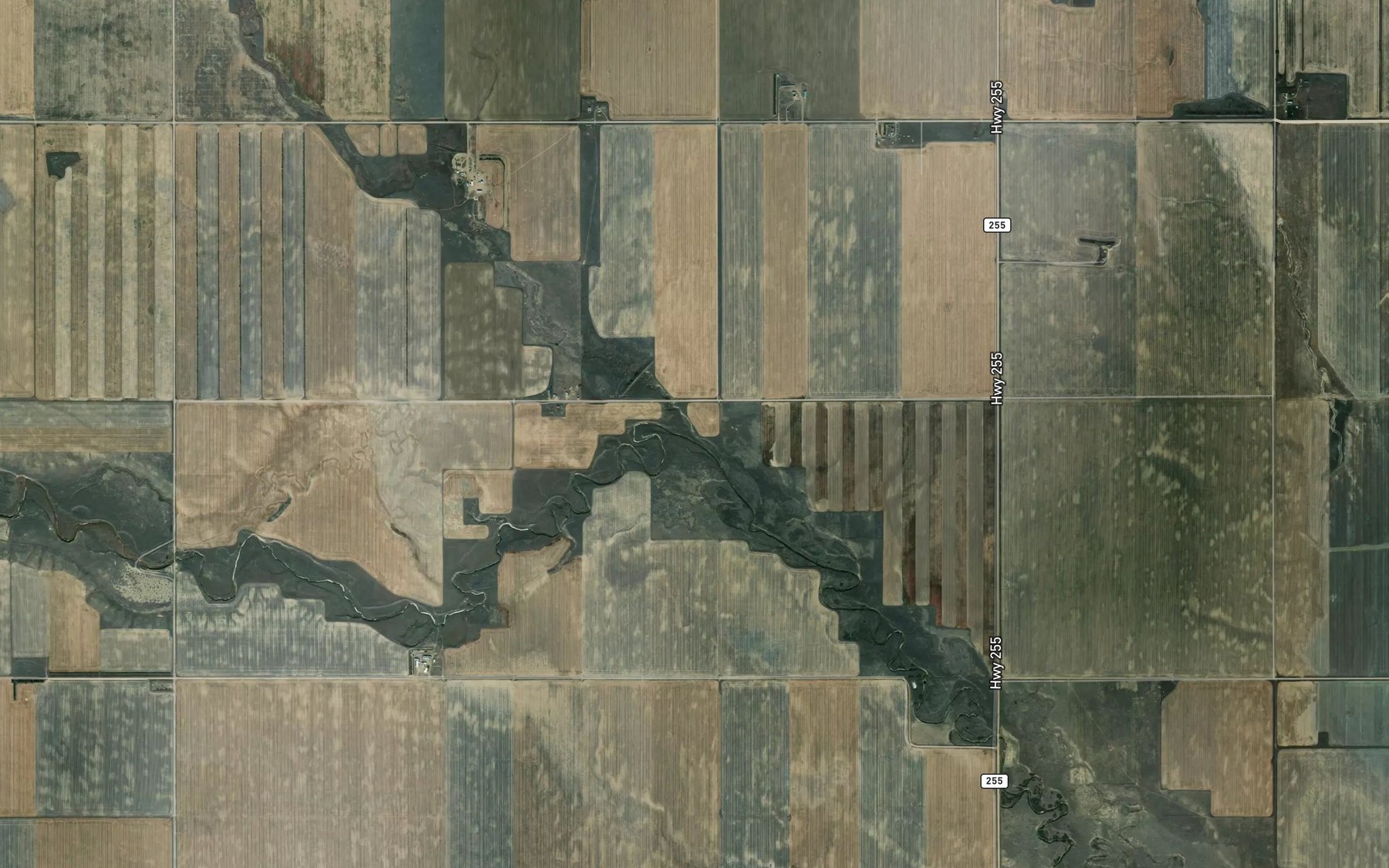 Satellite map of the Russell Creek
