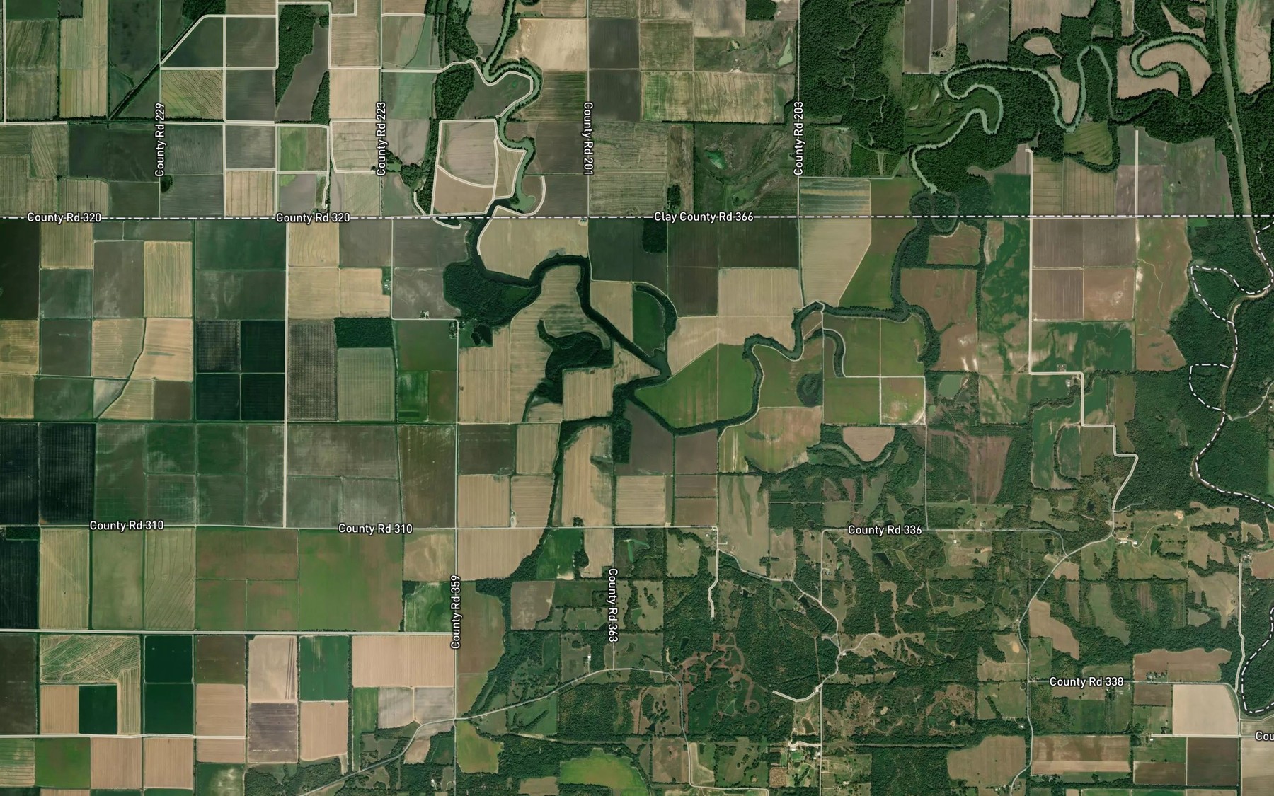 Satellite map of the Poplar Creek