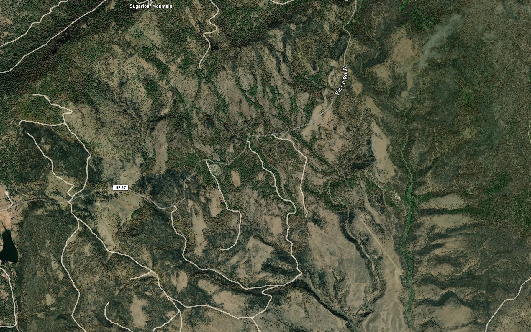 Satellite map of the Izee Spring