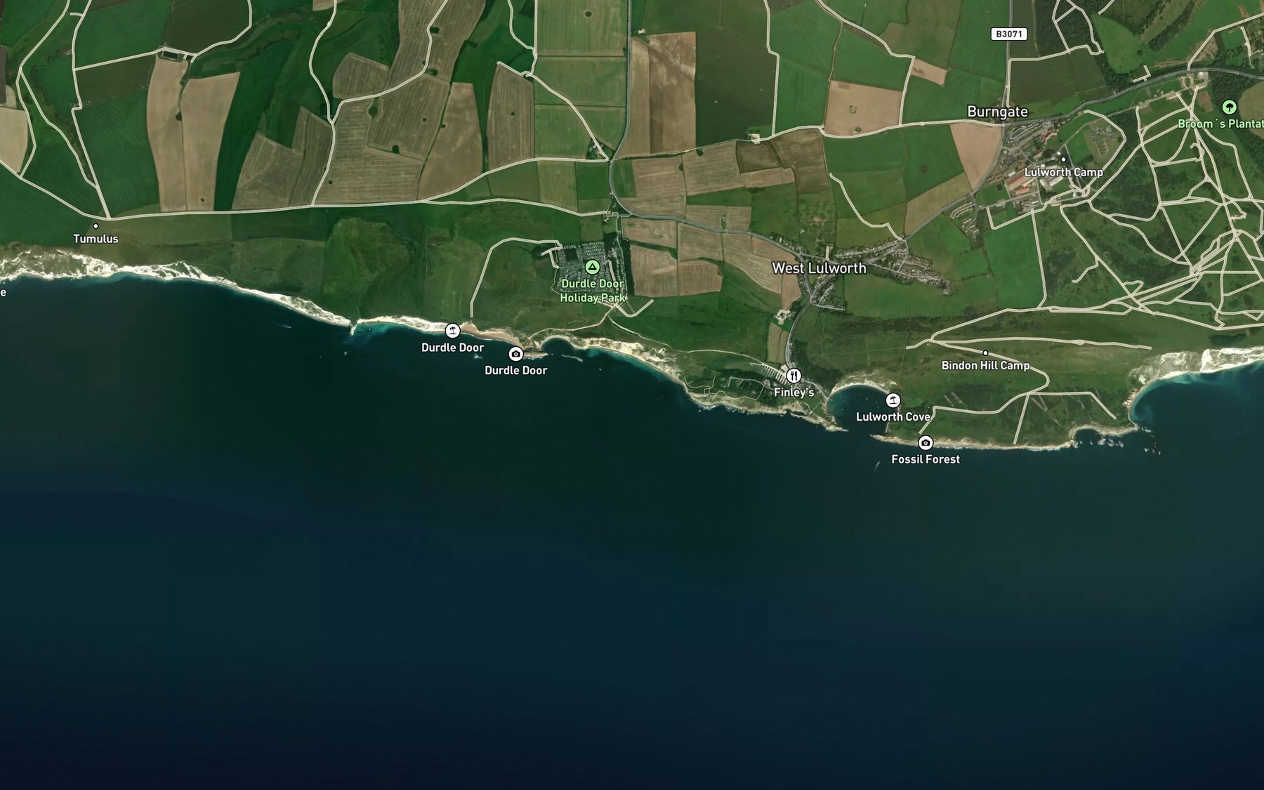 Satellite map of the St Oswald's Bay