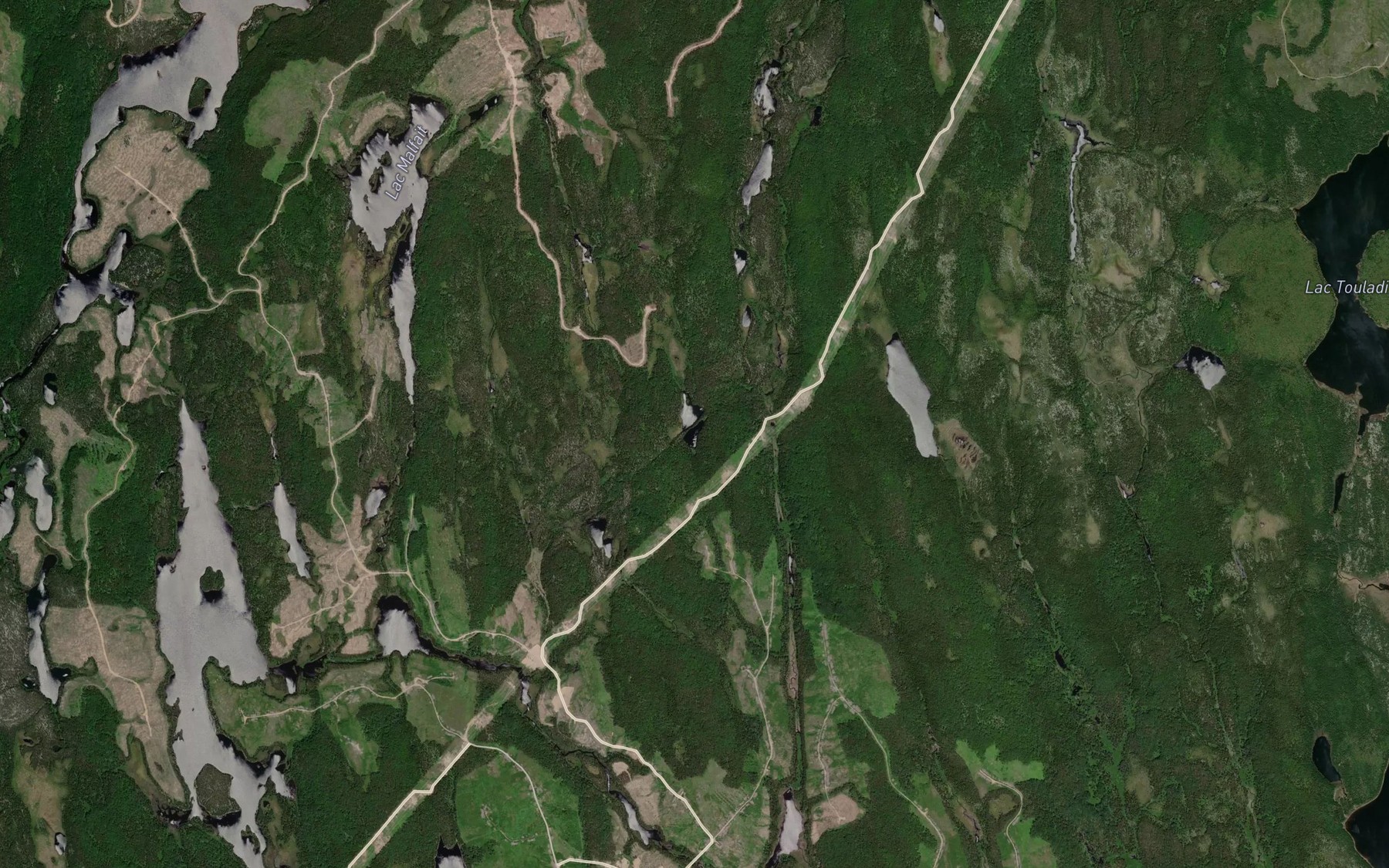 Satellite map of the Lac du Jeune