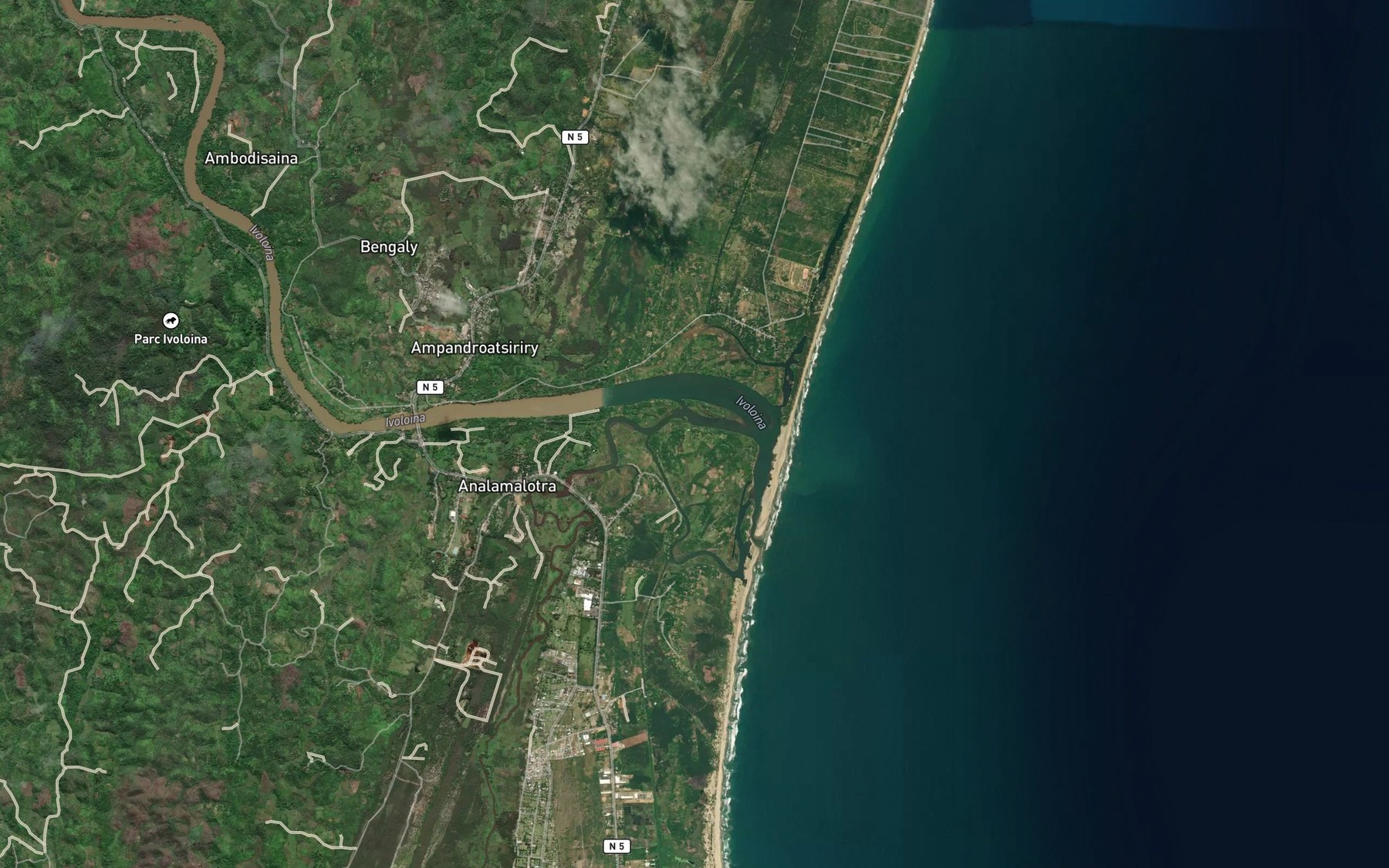 Satellite map of the Ivoloina
