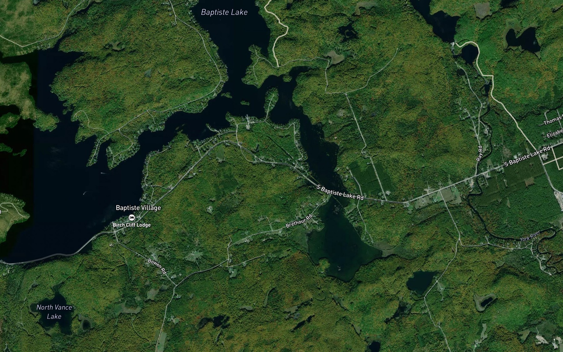 Satellite map of the Redmond Bay