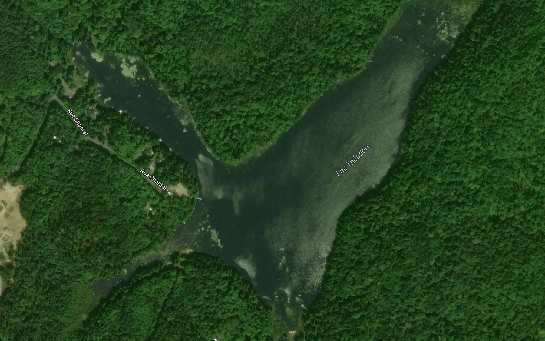 Satellite map of the Lac Theodore