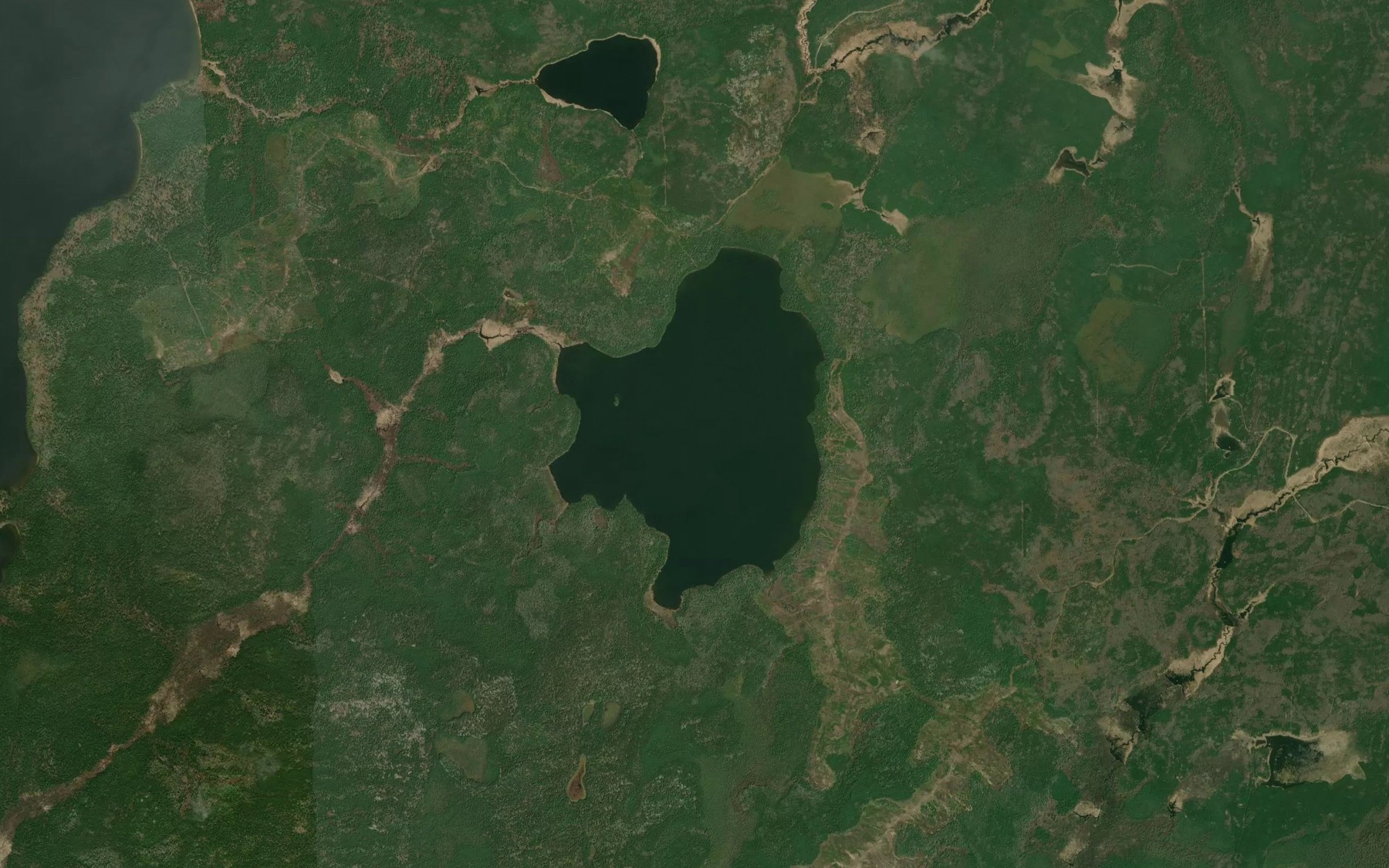 Satellite map of the Willans Lake