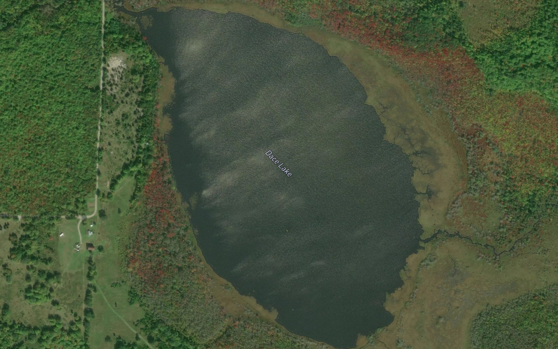 Satellite map of the Dace Lake