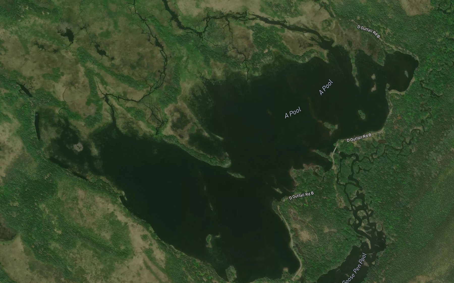 Satellite map of the A Pool