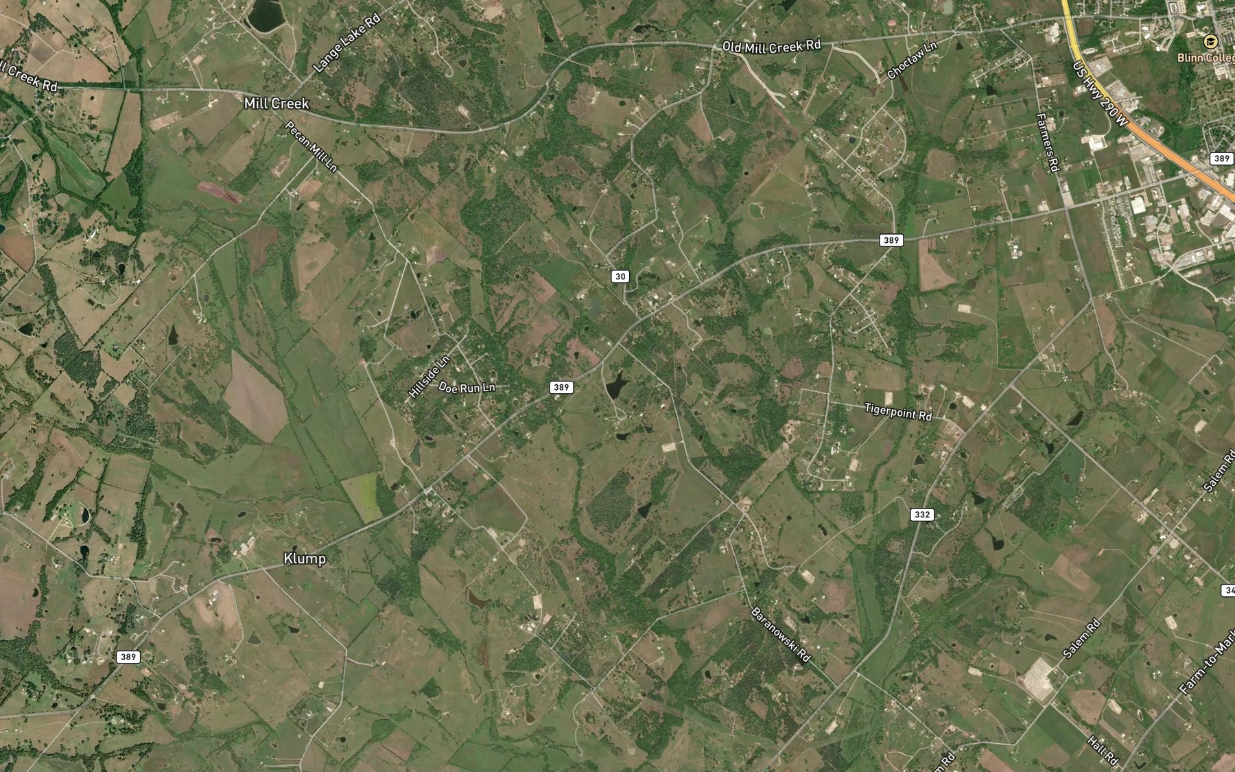 Satellite map of the McNees Lake
