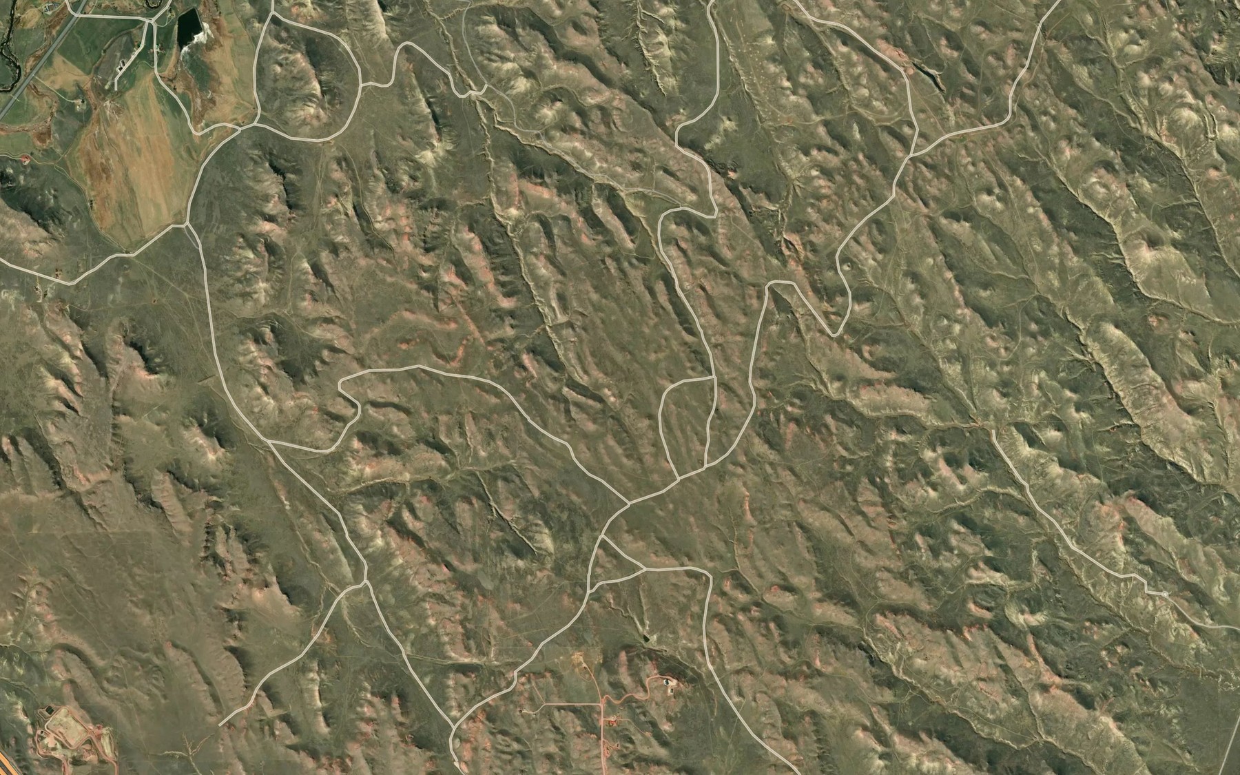 Satellite map of the Bob Reservoir