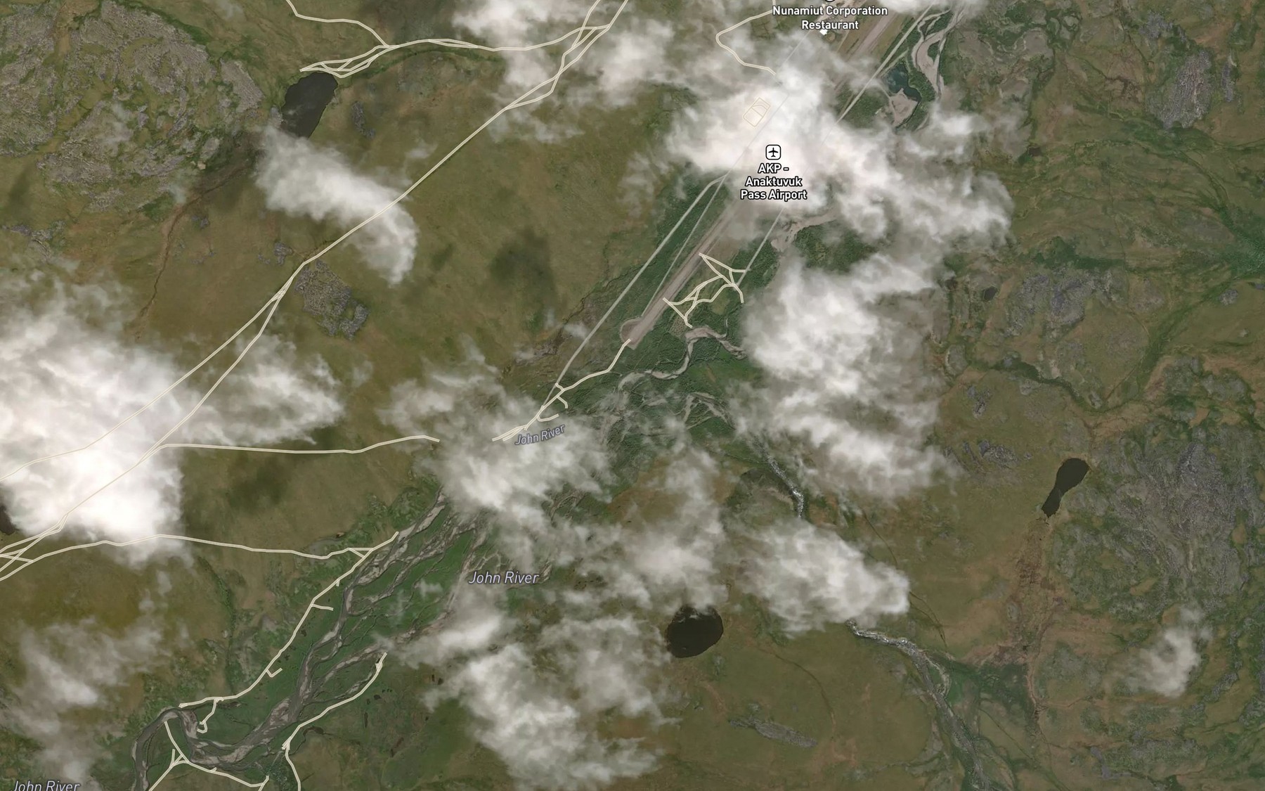 Satellite map of the Inukpasugruk Creek