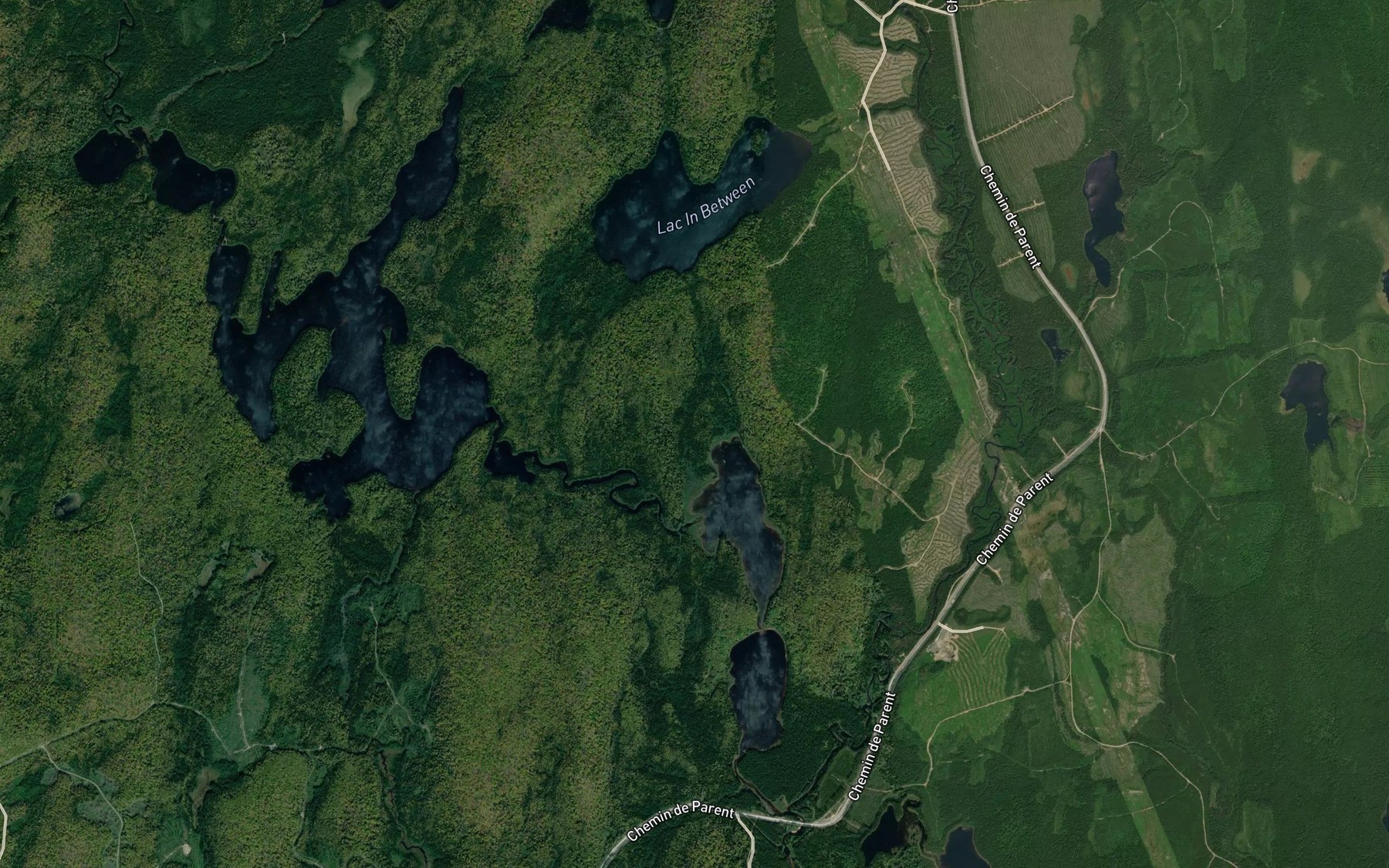 Satellite map of the Lac In Between