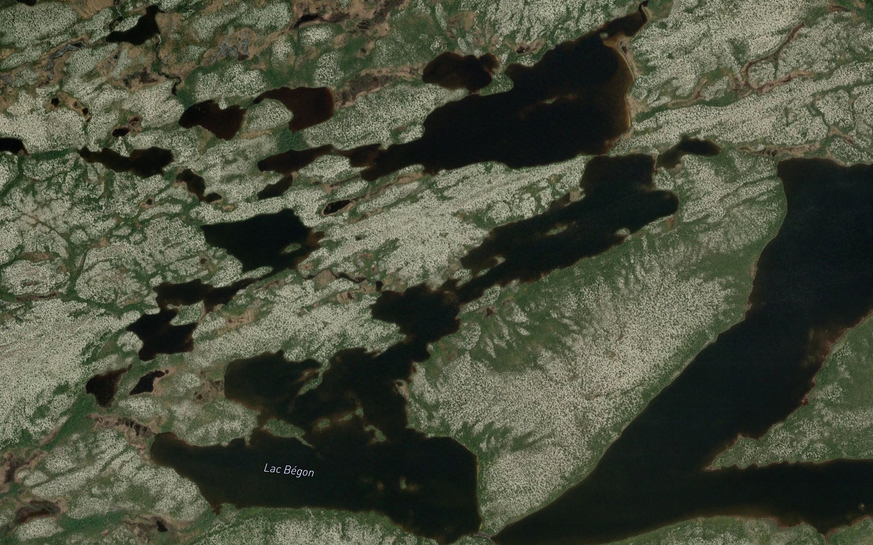 Satellite map of the Lac Begon